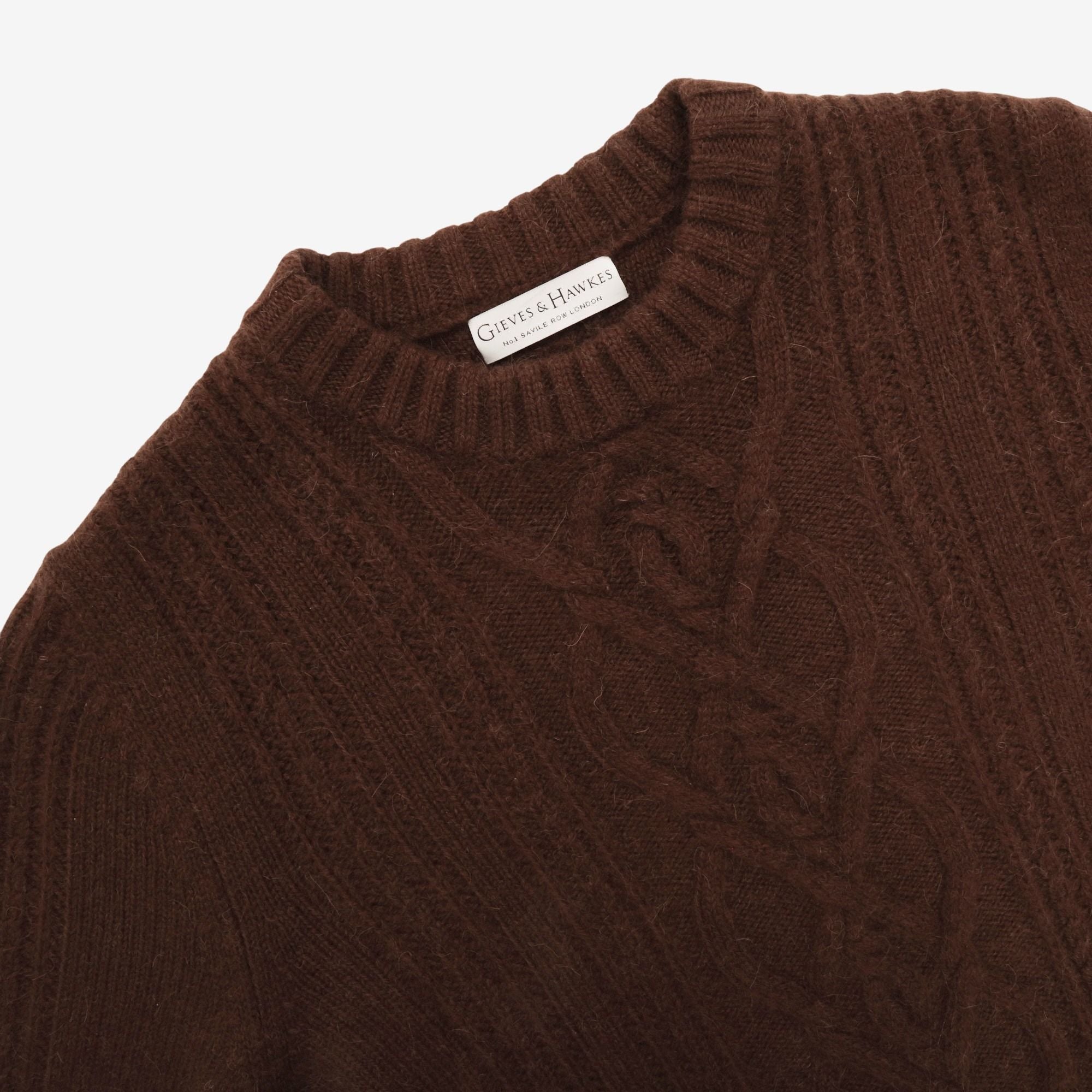 Alpaca Cable Knit Sweater