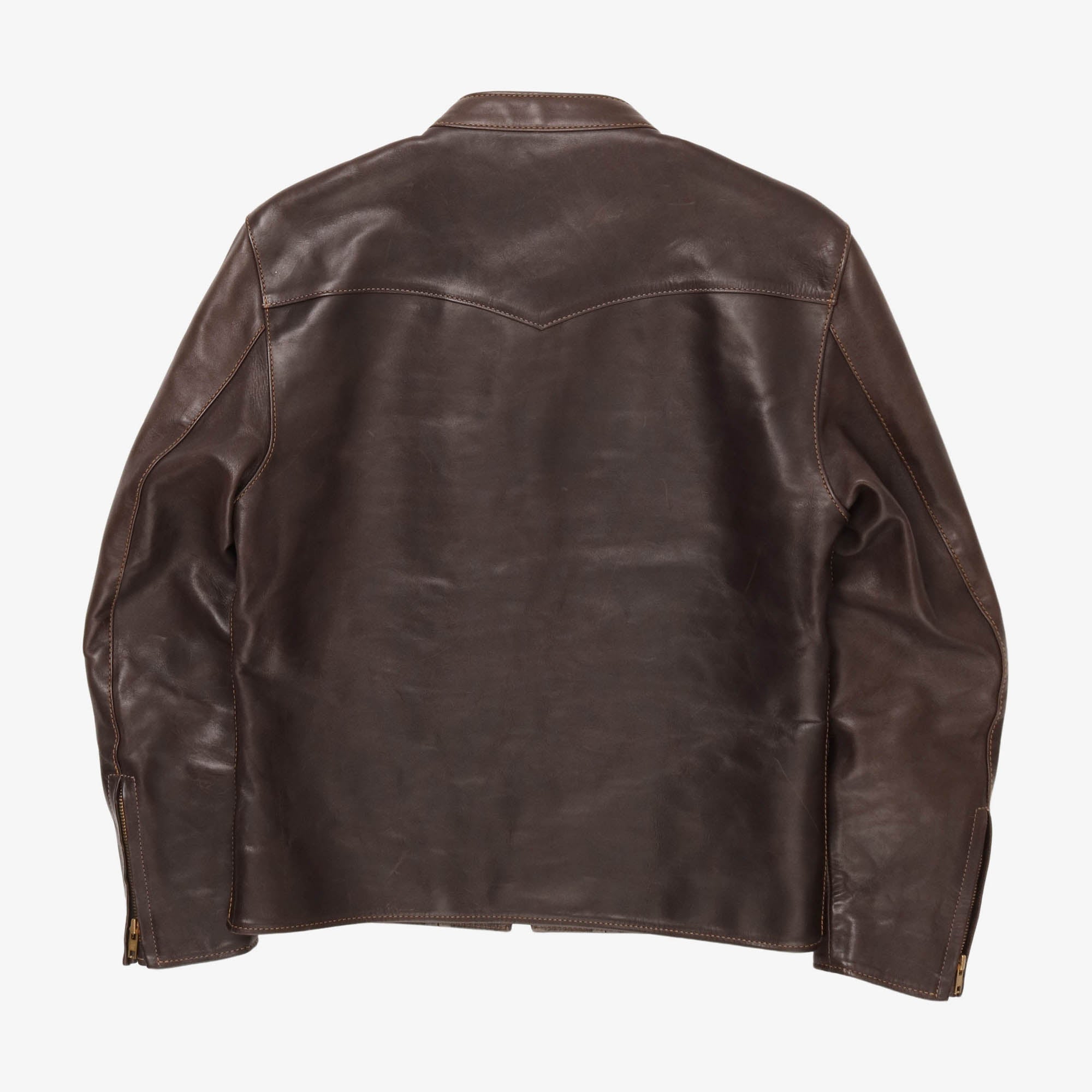 Horsehide Cafe Racer Leather Jacket