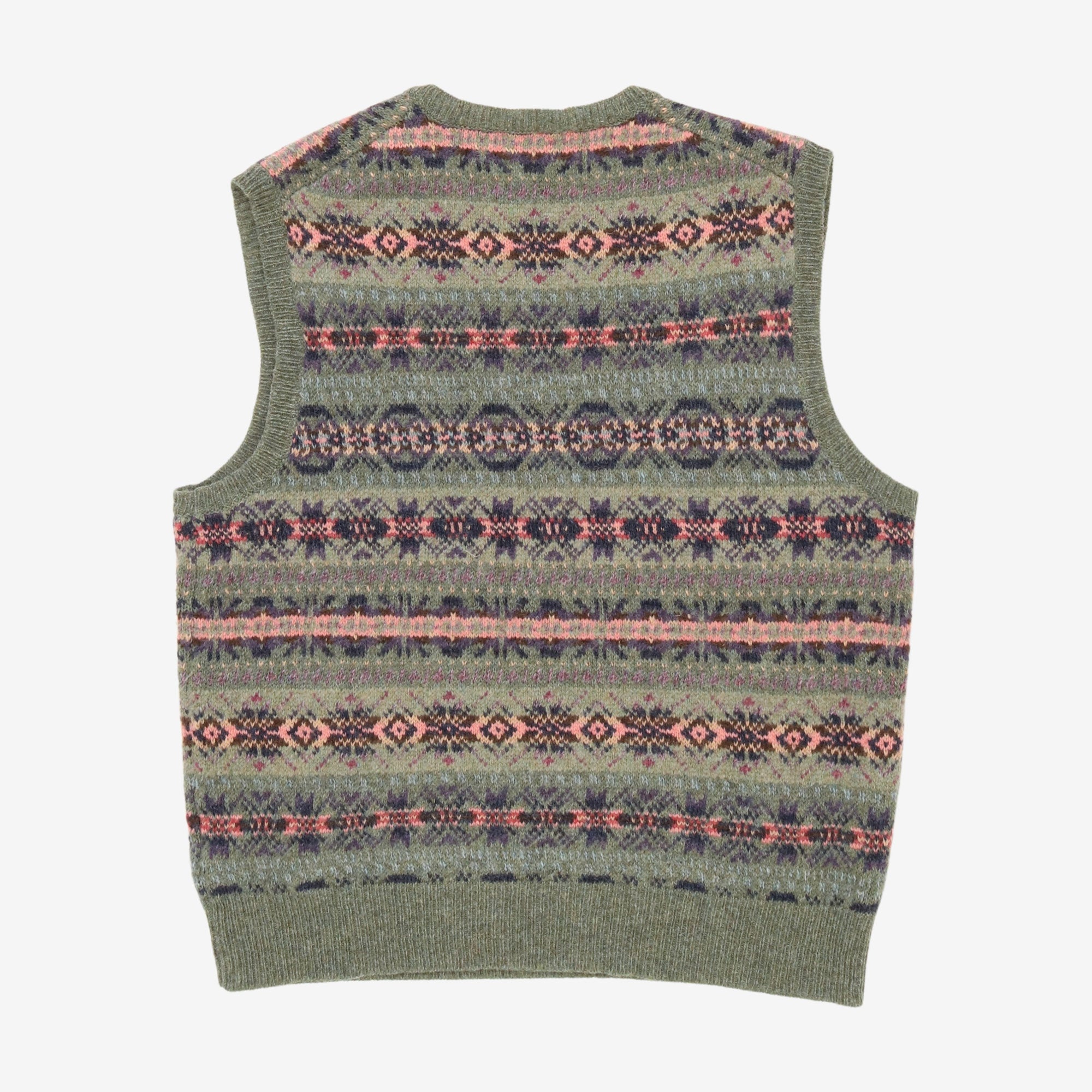 Fair Isle Wool Sweater Vest