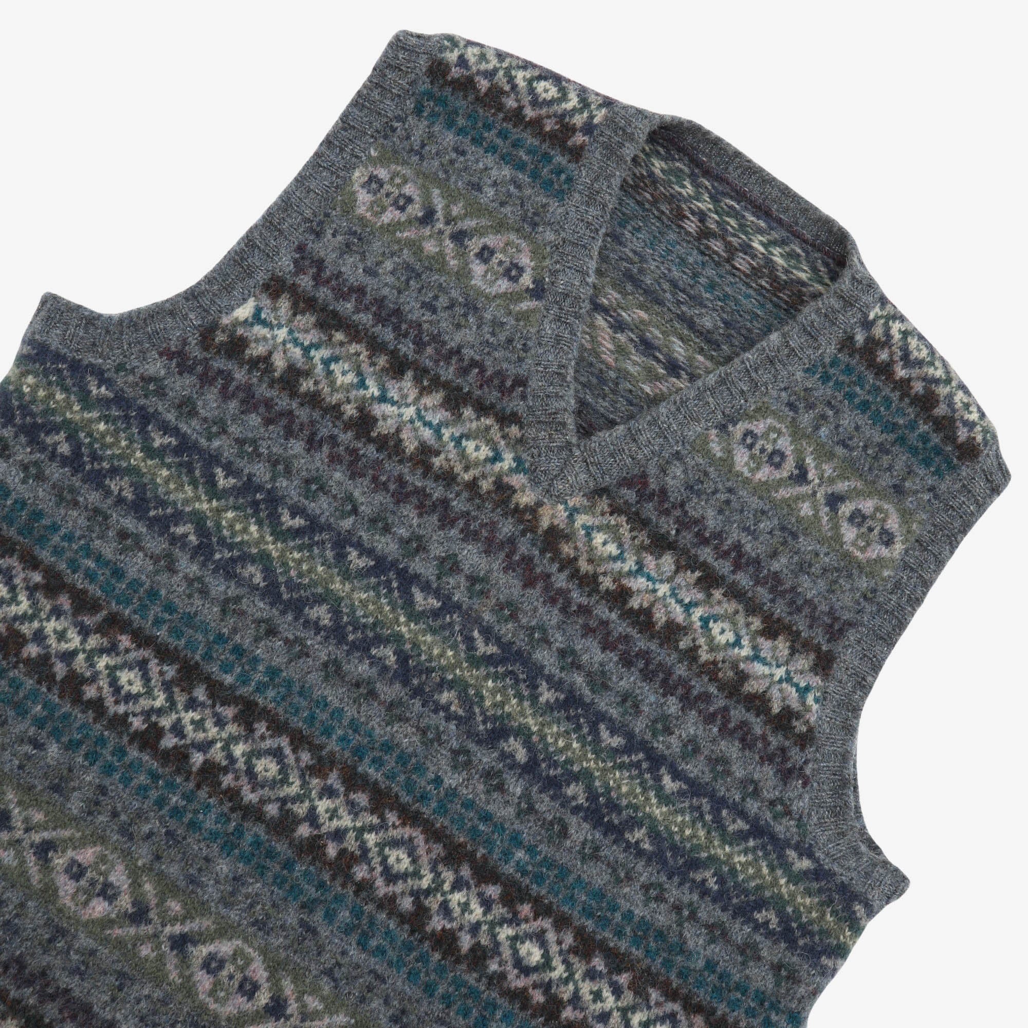Fair Isle Wool Sweater Vest
