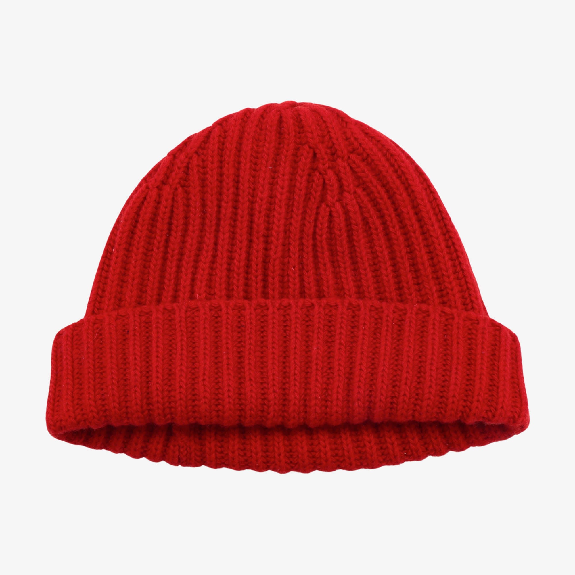Ribbed Knit Wool Hat