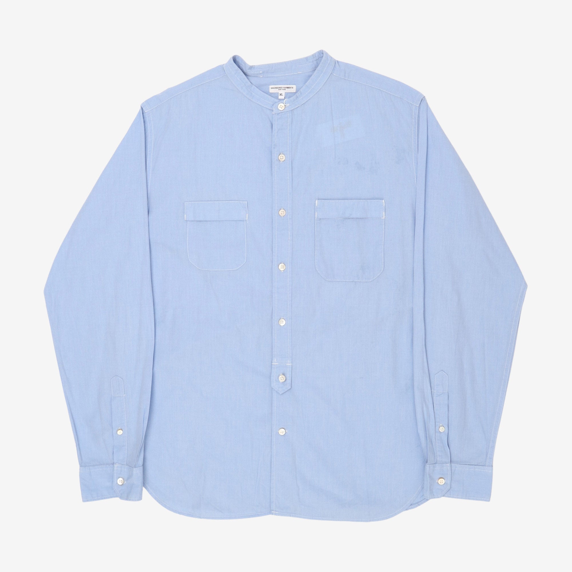 Collarless Two Pocket Shirt