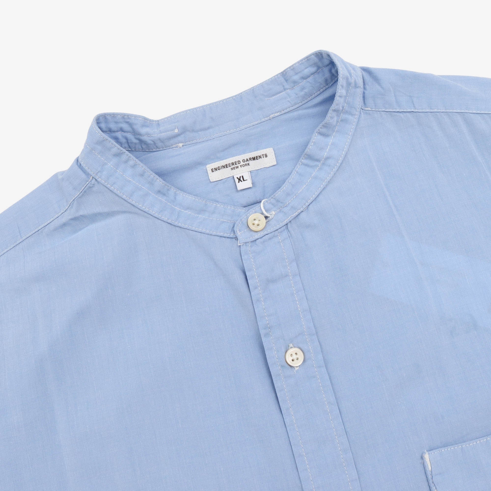 Collarless Two Pocket Shirt