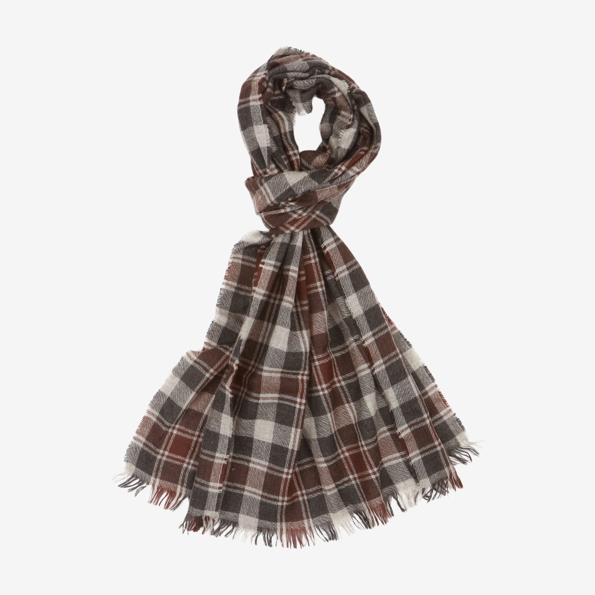 Check Cashmere Scarf