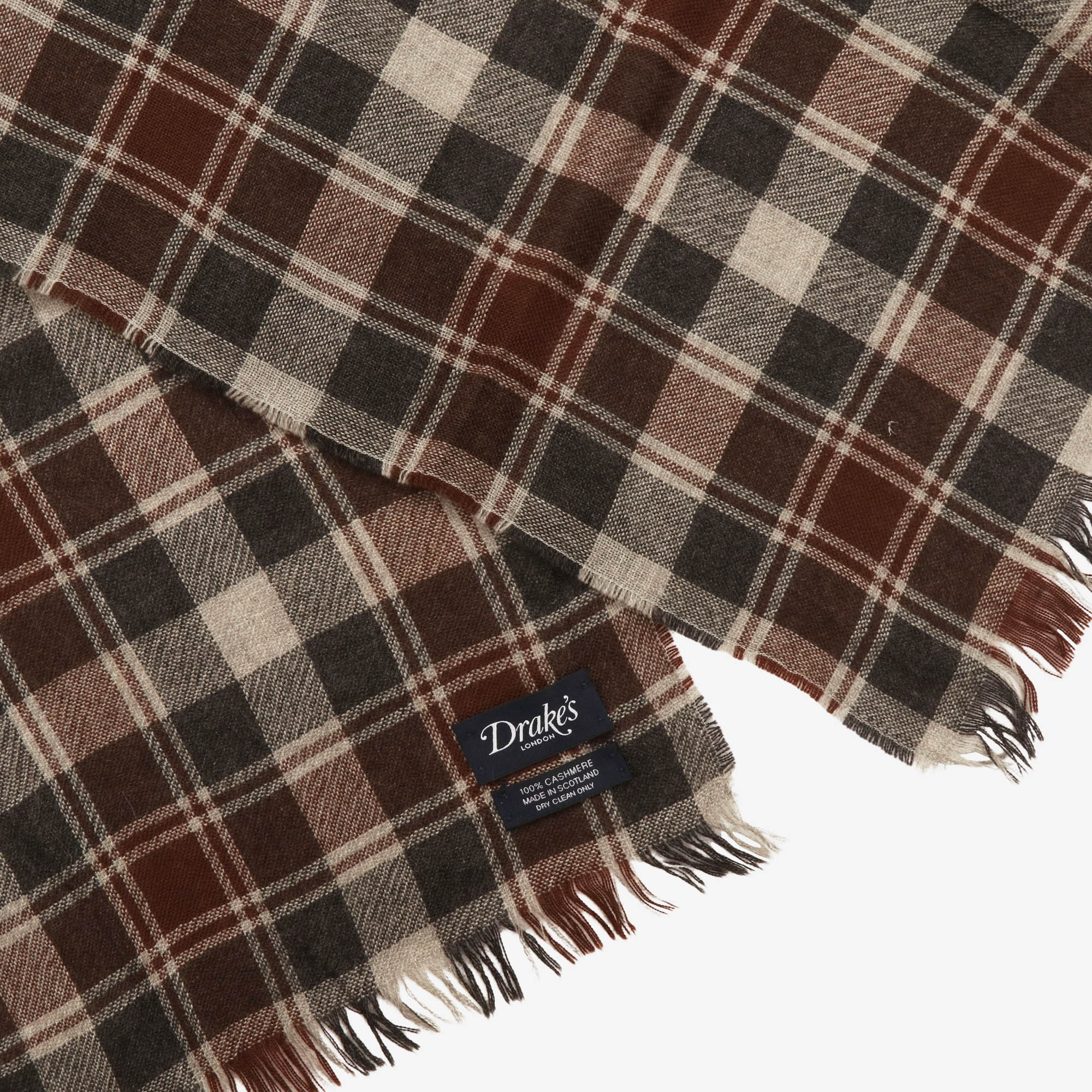 Check Cashmere Scarf