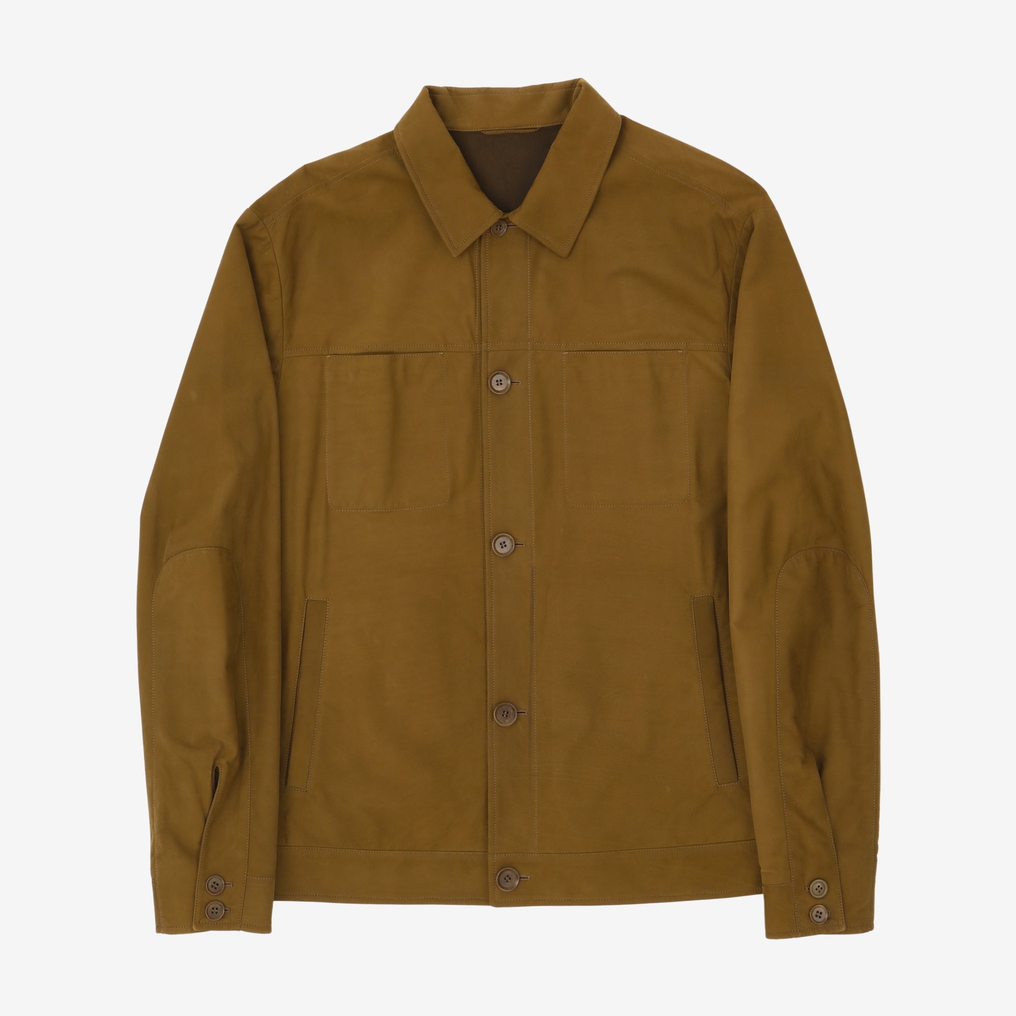 Suede Front Button Jacket