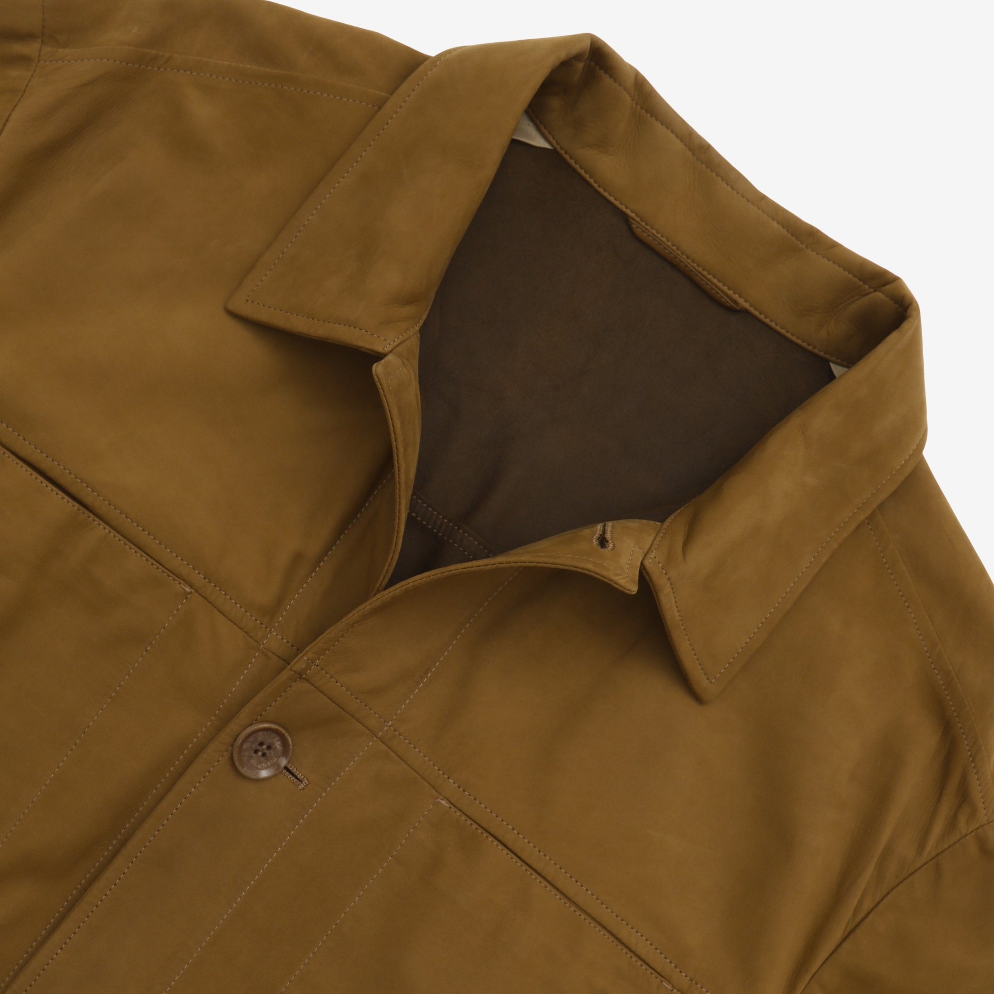 Suede Front Button Jacket