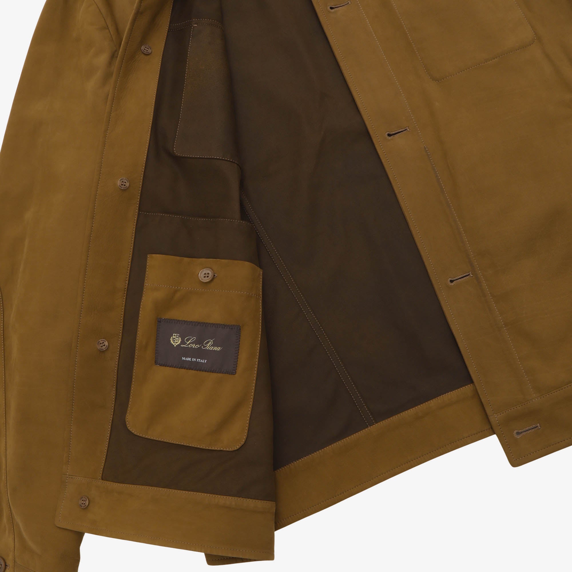 Suede Front Button Jacket