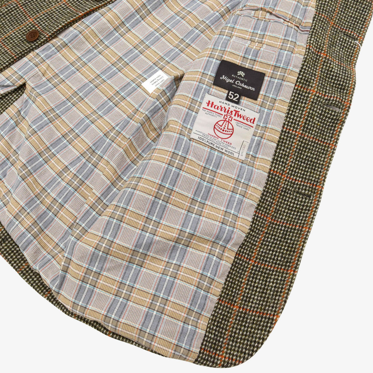 極美品 Nigel Cabourn×Harris Tweed マロリージャケット Nigel Cabourn Mallory Jacket Harris Tweed Check Pattern