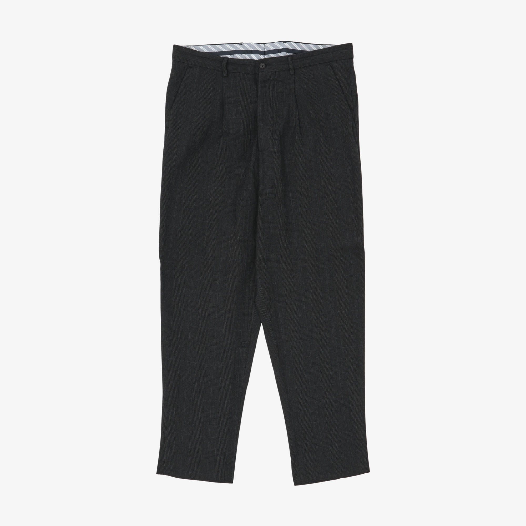 Check Wool Linen Blend Pant (36W X 30L)