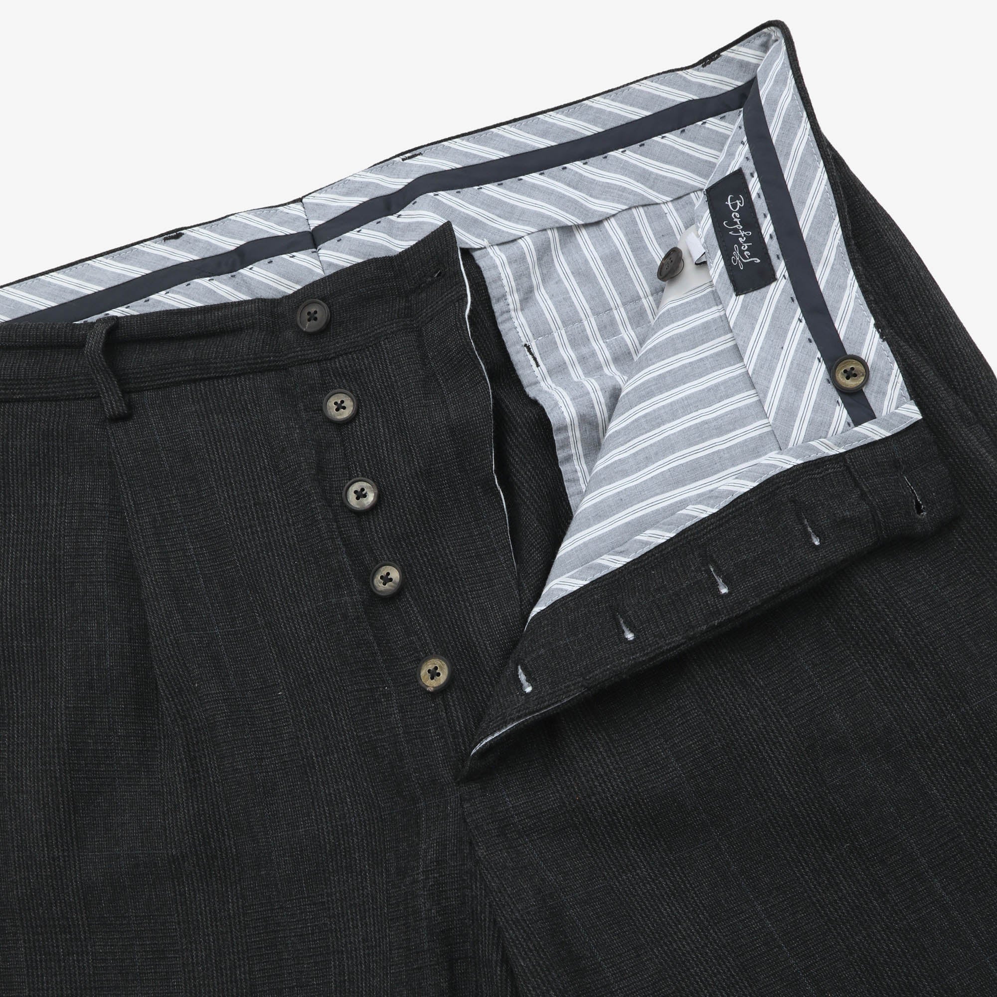Check Wool Linen Blend Pant (36W X 30L)