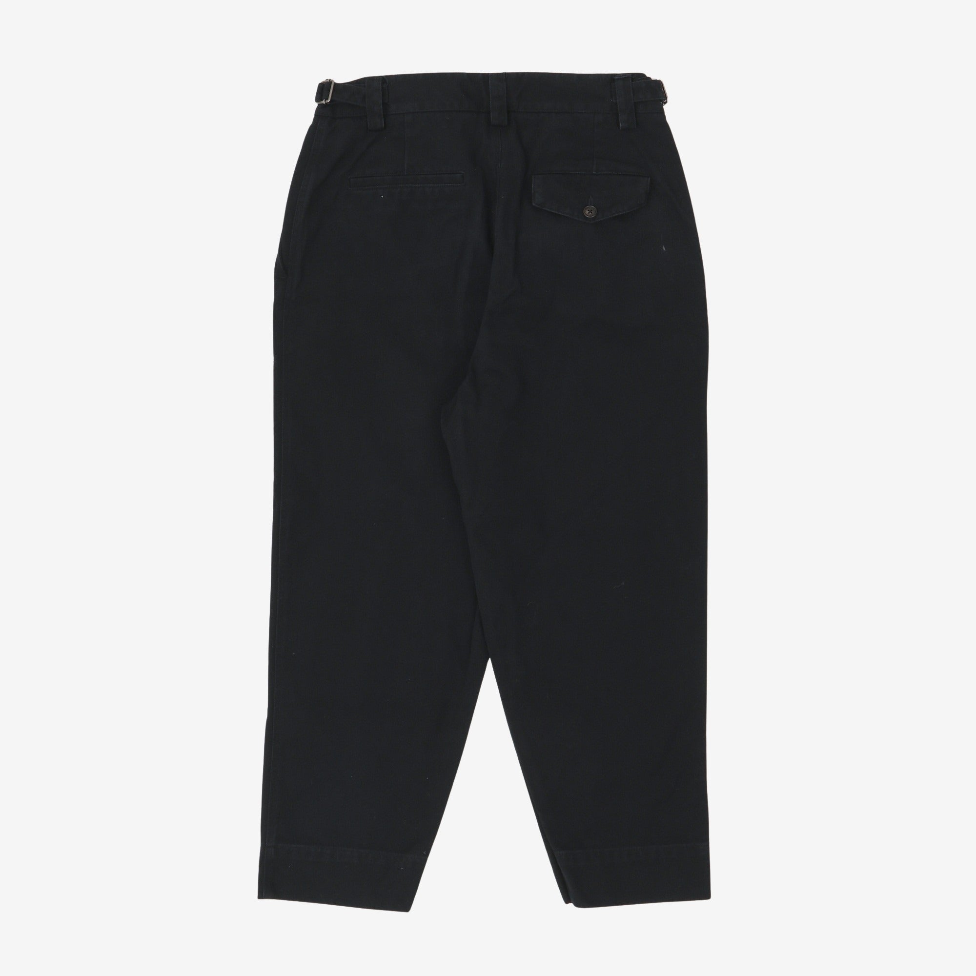 Pleated Canvas Trousers (34W X 26L)
