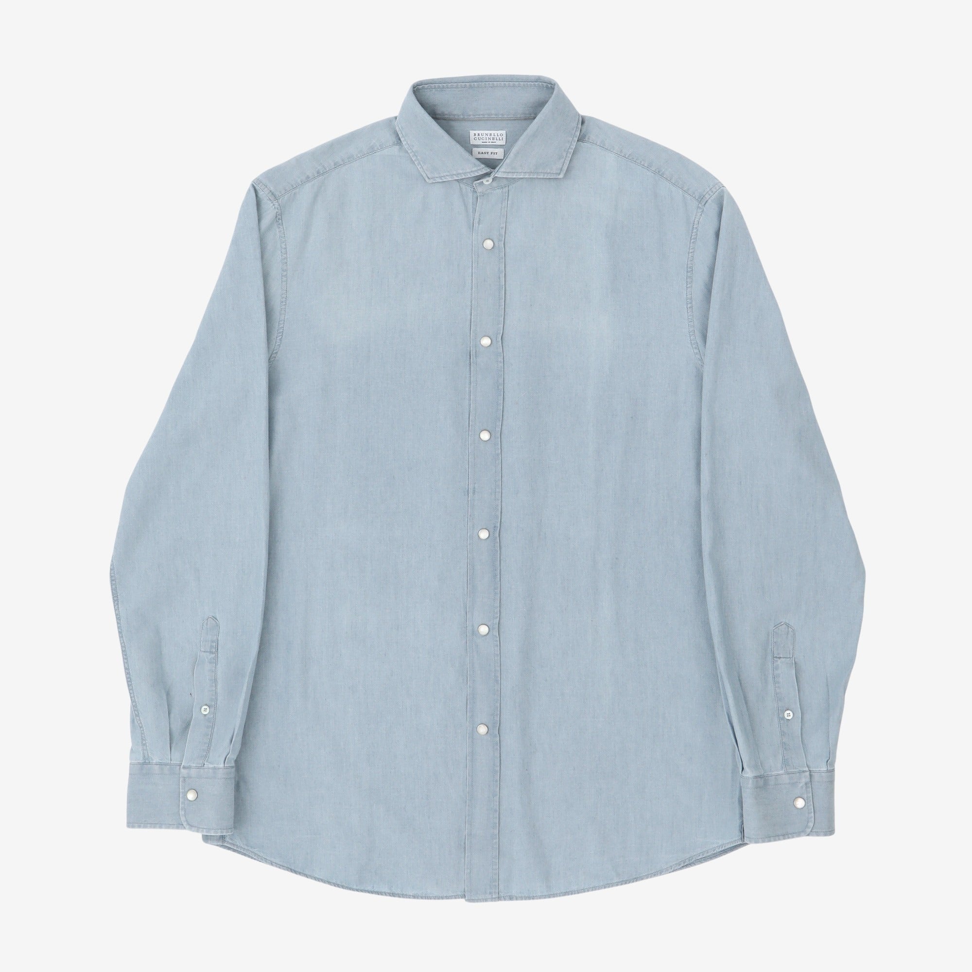 Pearl Snap Easy Fit Denim Shirt