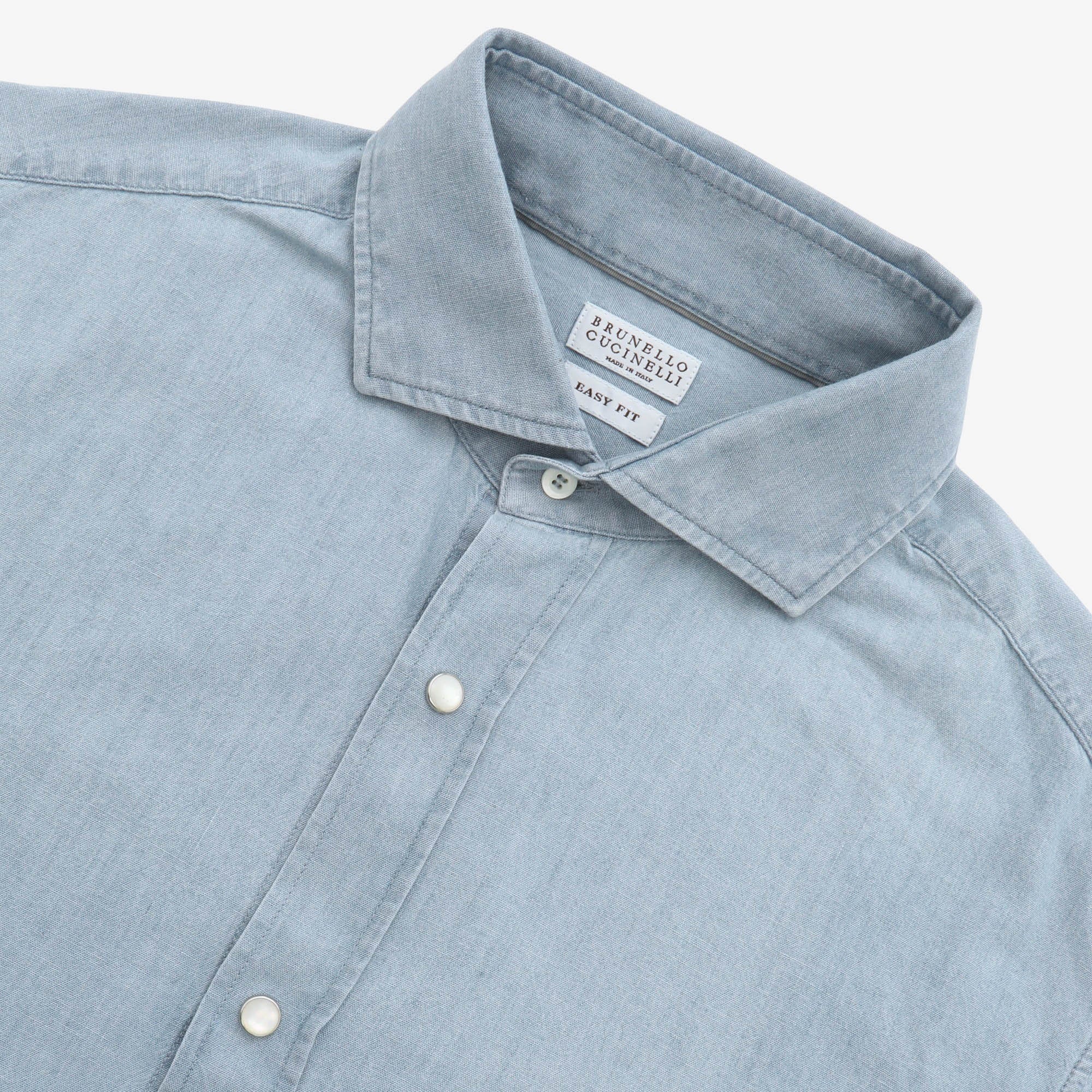 Pearl Snap Easy Fit Denim Shirt