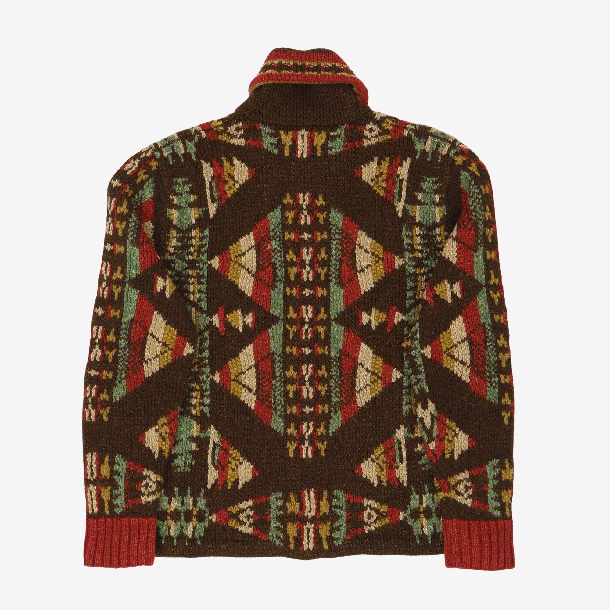 Hand Knit Shawl Collar Cardigan