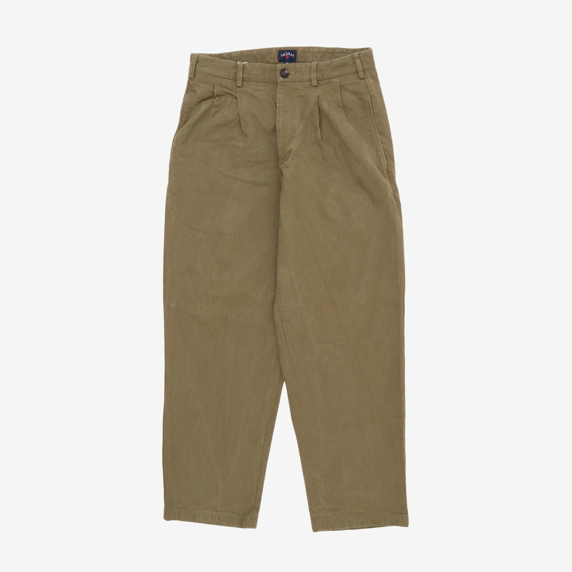 Double Pleated Herringbone Trousers (32W X 30L)