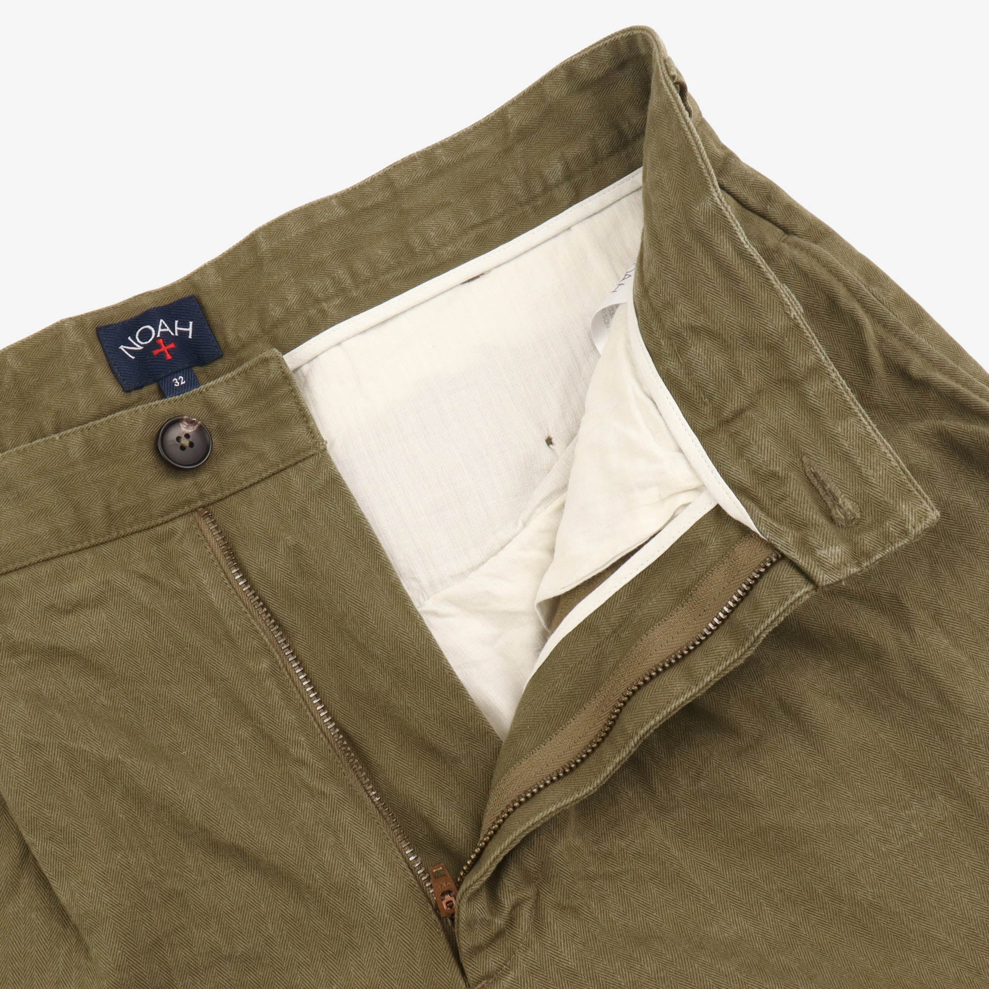 Double Pleated Herringbone Trousers (32W X 30L)