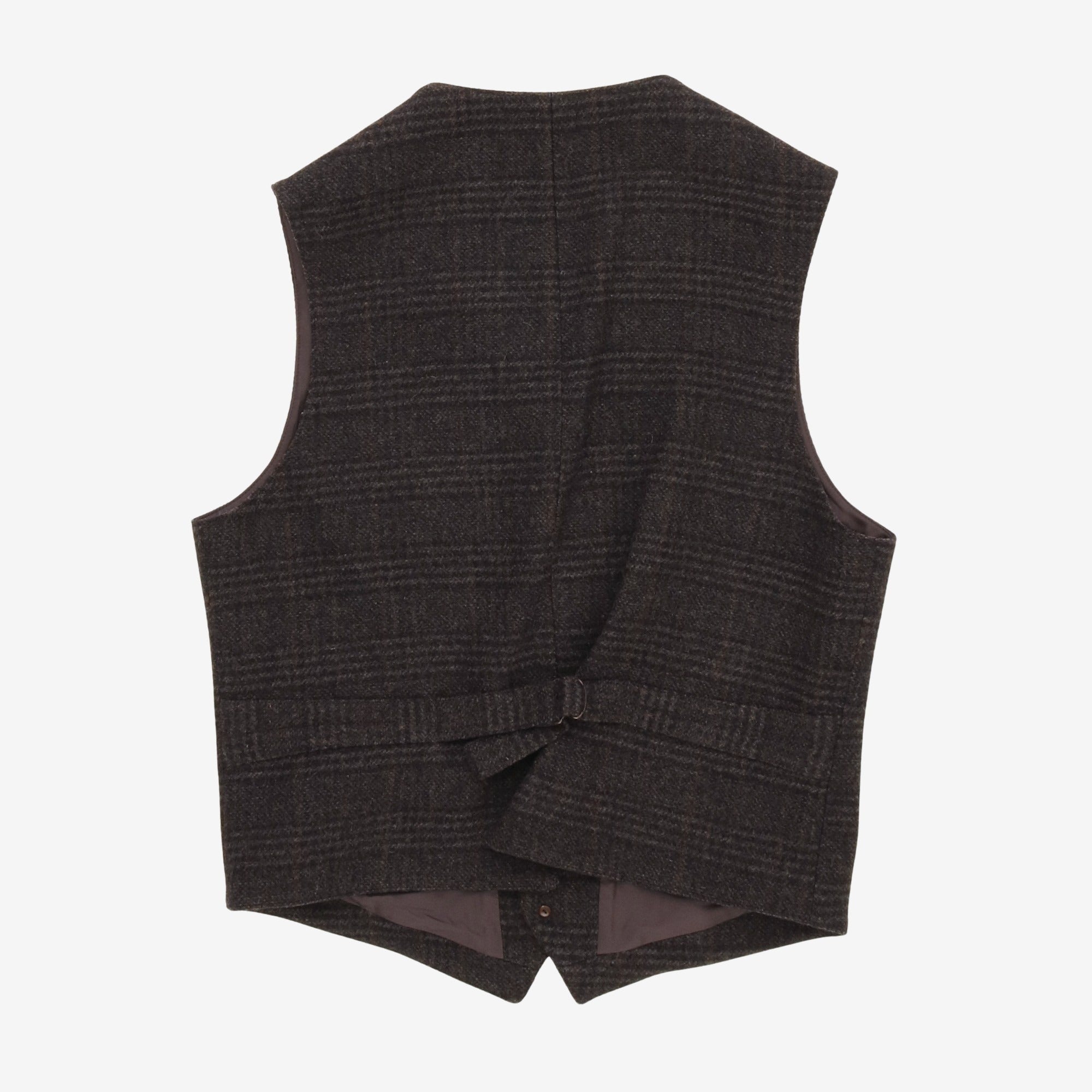 Plaid Tweed Wool Vest