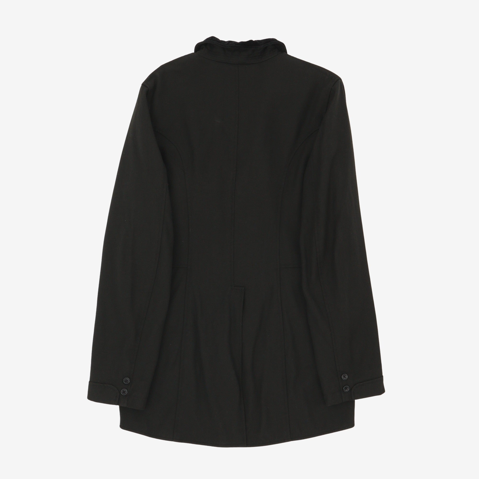 Velvet Collar Wool Twill Jacket