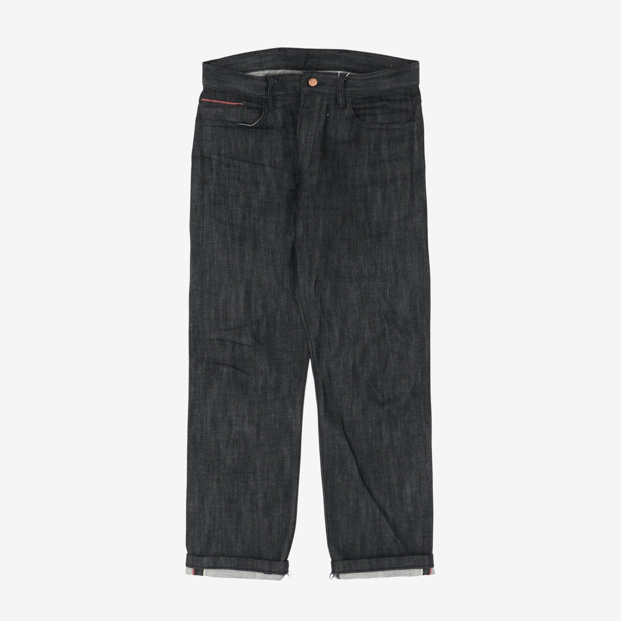 Straight Leg Selvedge Denim Jeans