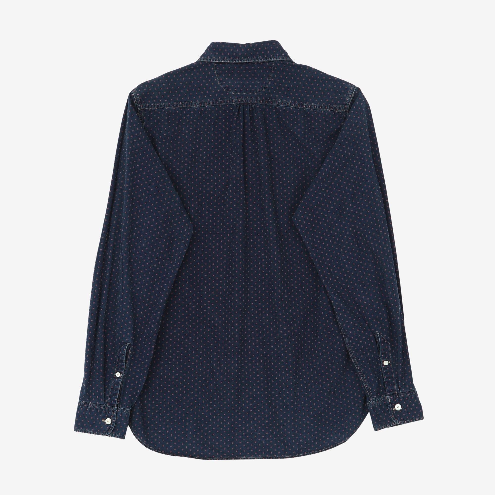 Round Collar Polka Dot Shirt