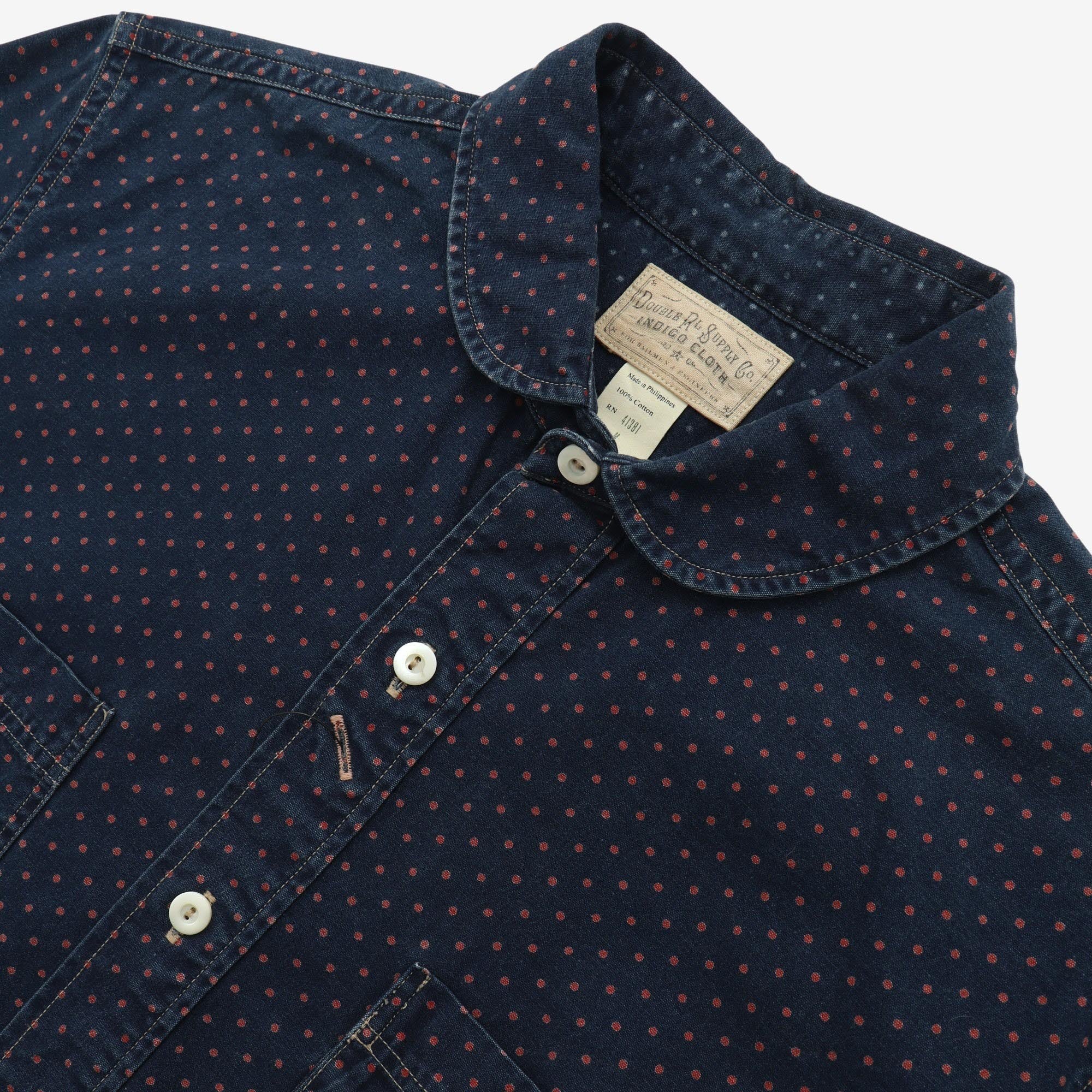 Round Collar Polka Dot Shirt