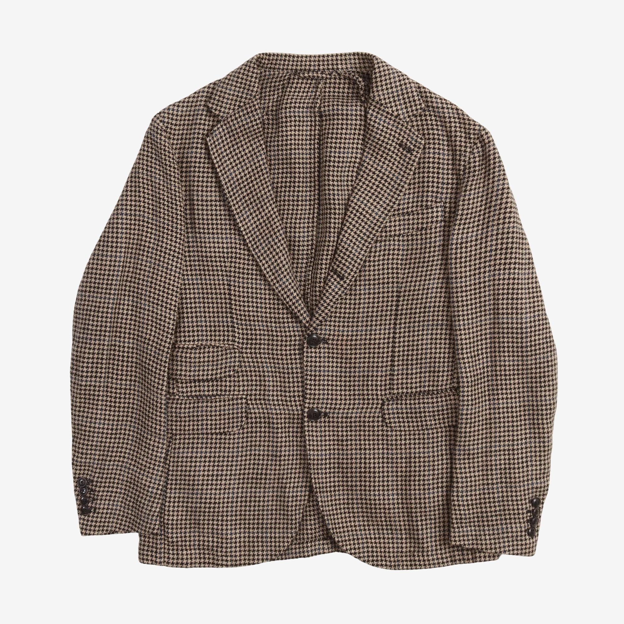 Linen Houndstooth Blazer