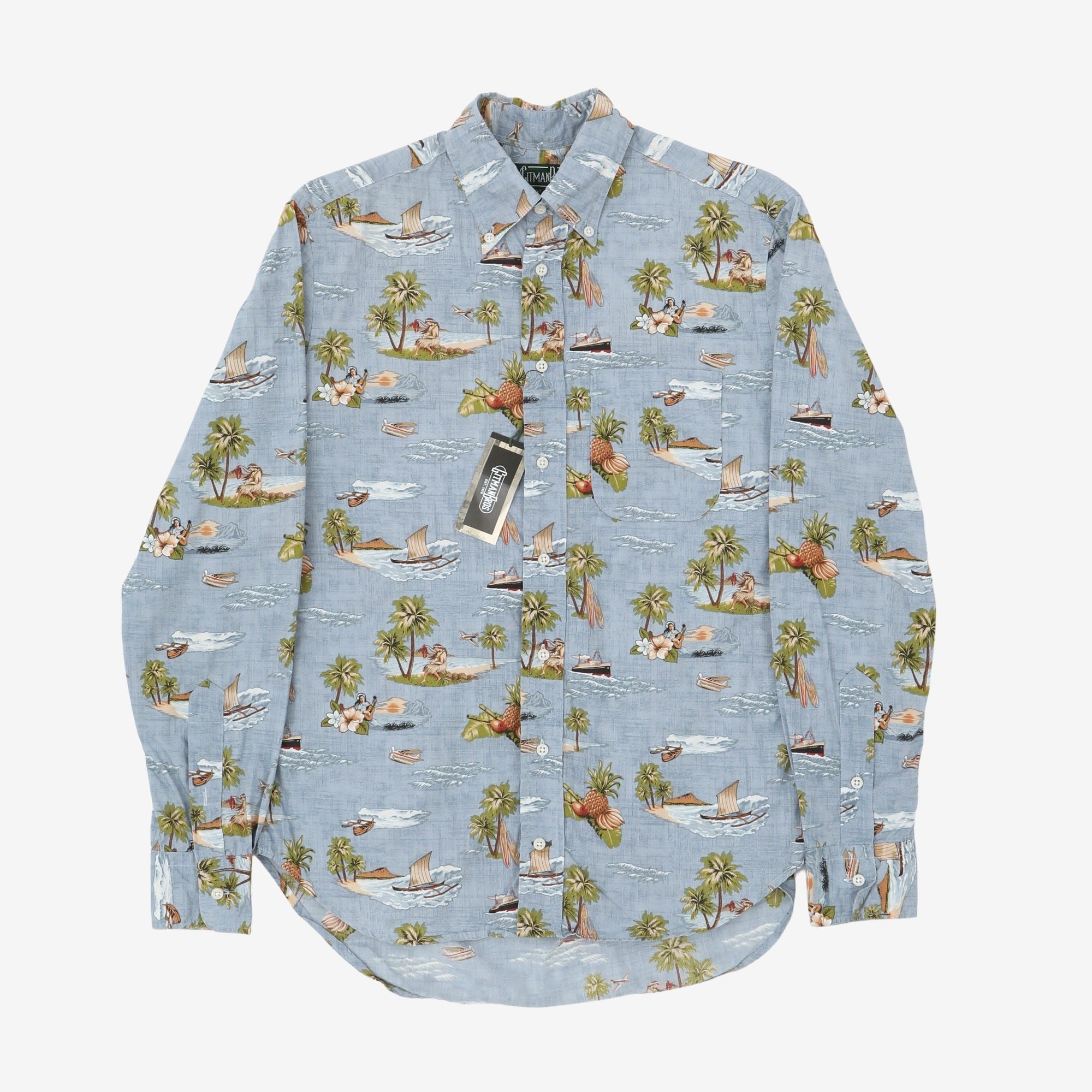 Beach Print Chambray Shirt