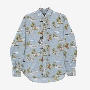 Beach Print Chambray Shirt