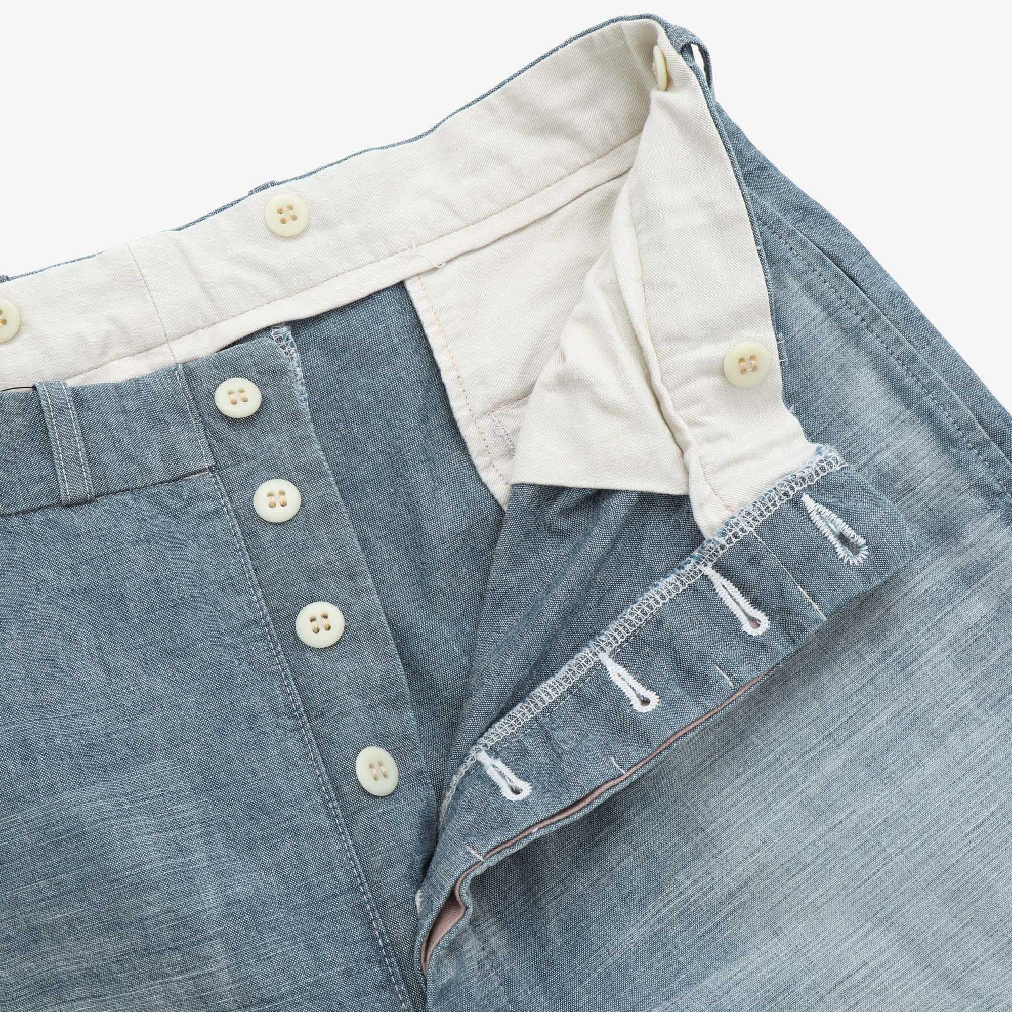 Wide Leg Chambray Trousers