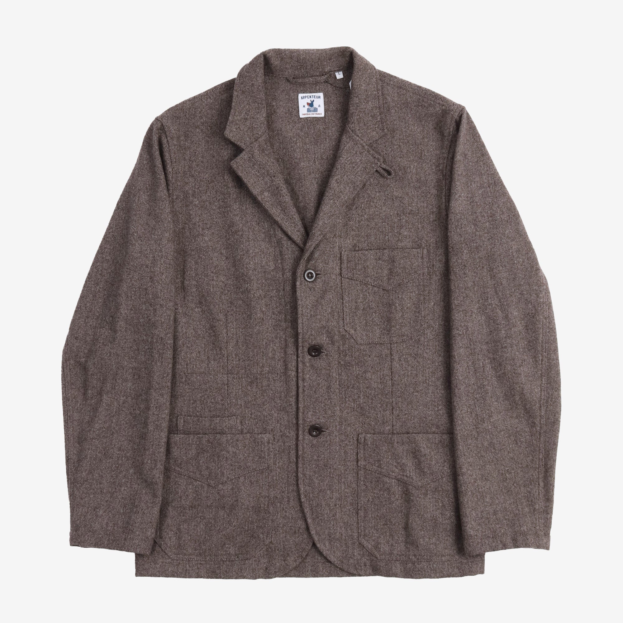 Wool Herringbone Blazer