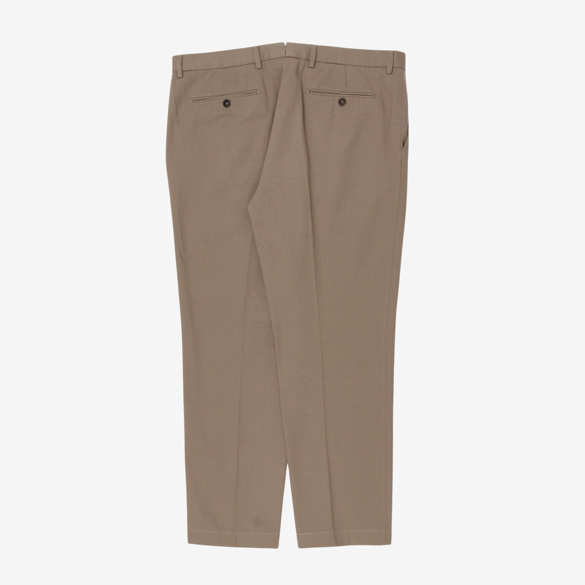 Flat Front Cotton Trouser
