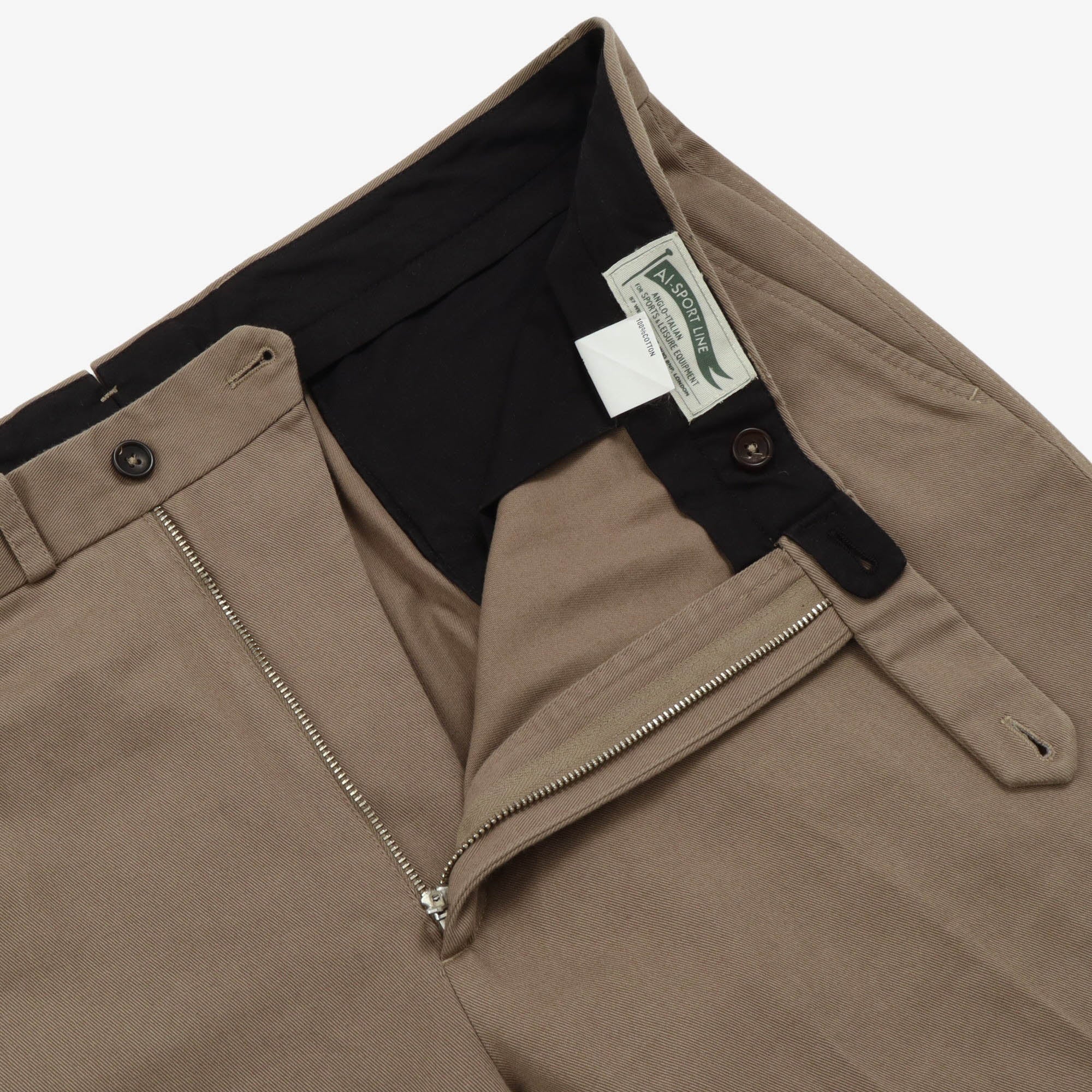 Flat Front Cotton Trouser