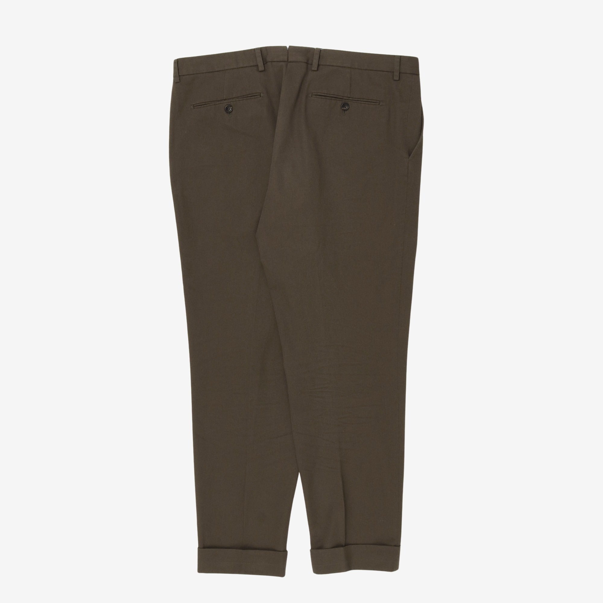 Flat Front Cotton Trouser