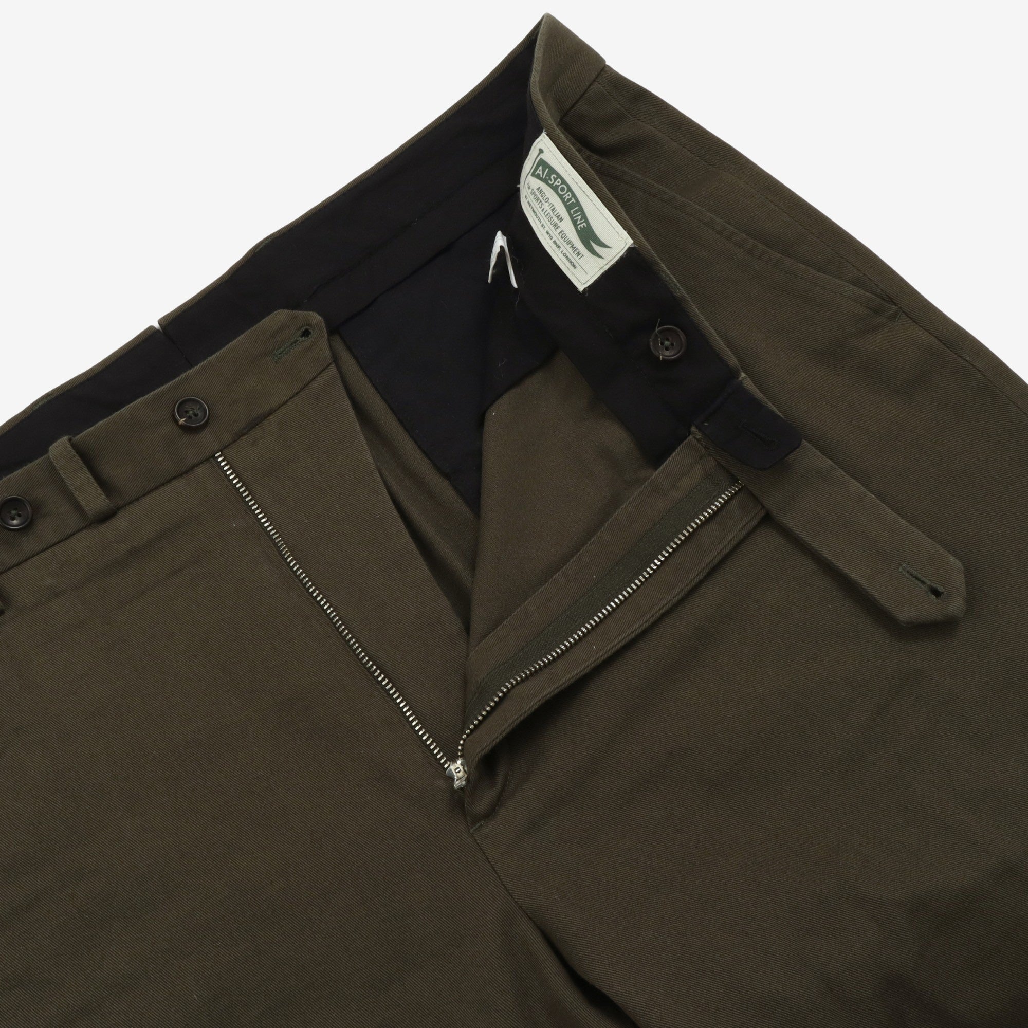 Flat Front Cotton Trouser