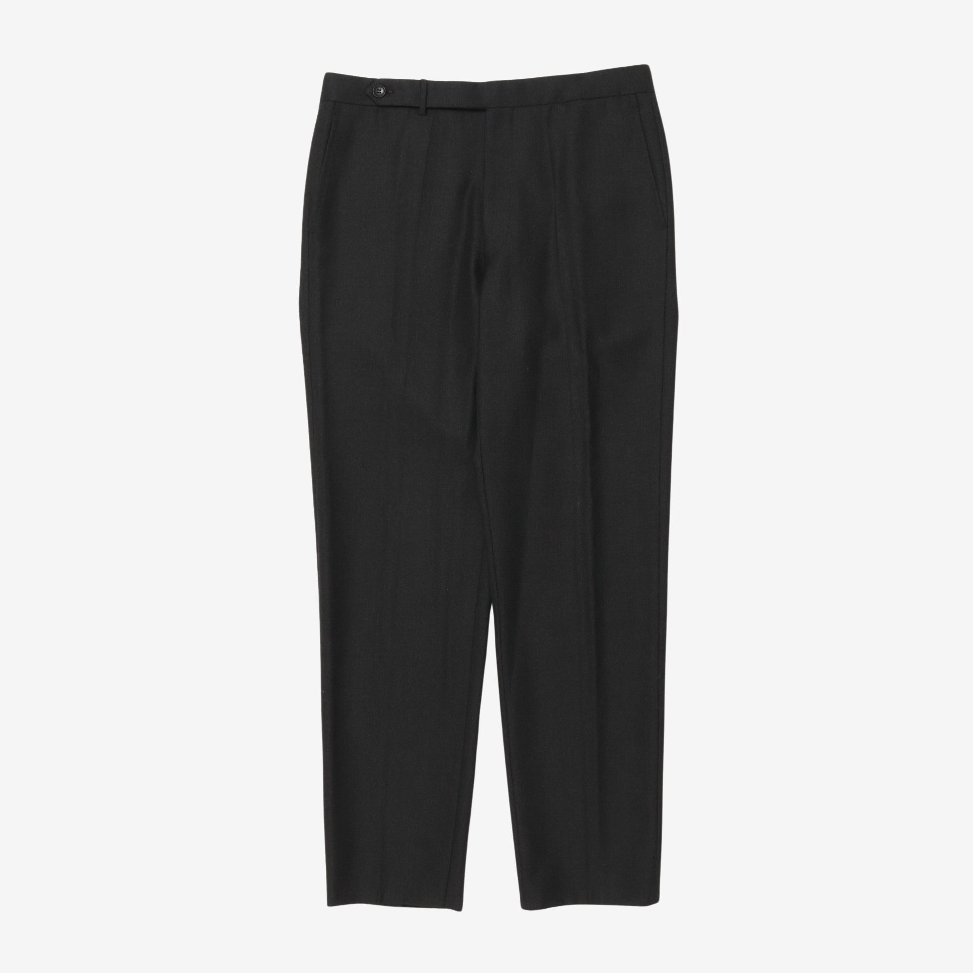 Tropical Wool Flat Front Trouser