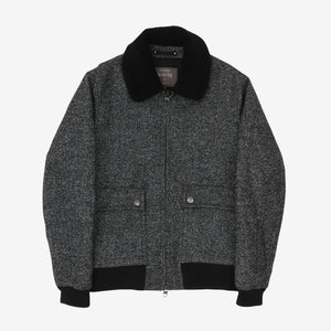Wool Herringbone Flight Jacket