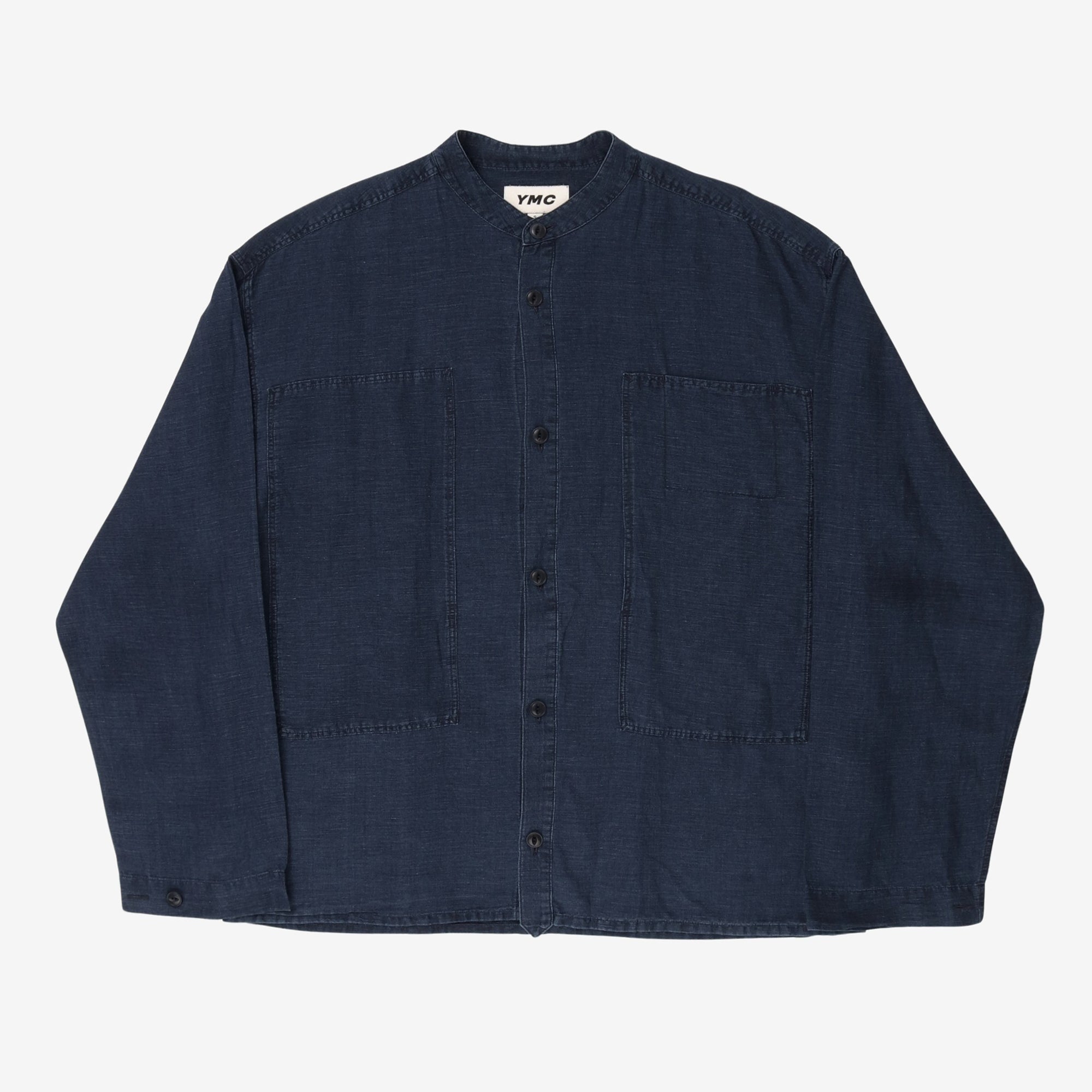 Chambray Collarless Shirt