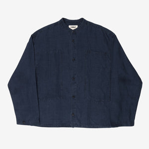 Chambray Collarless Shirt
