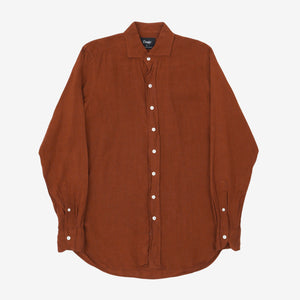 Linen Spread Collar Shirt