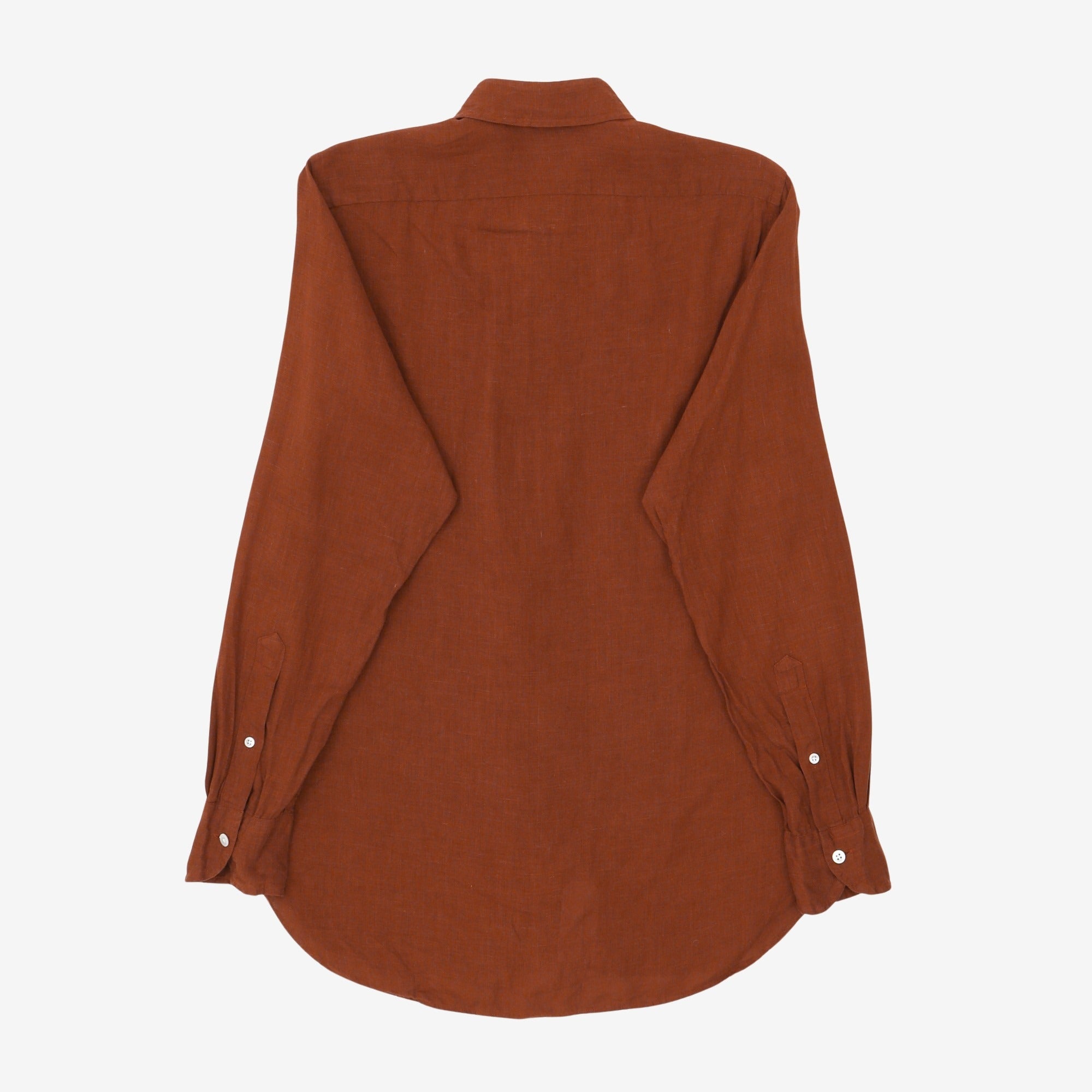 Linen Spread Collar Shirt