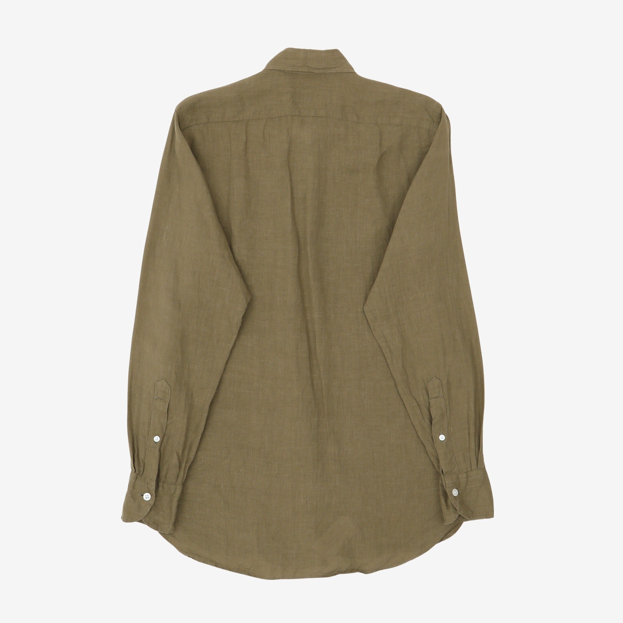 Linen Spread Collar Shirt