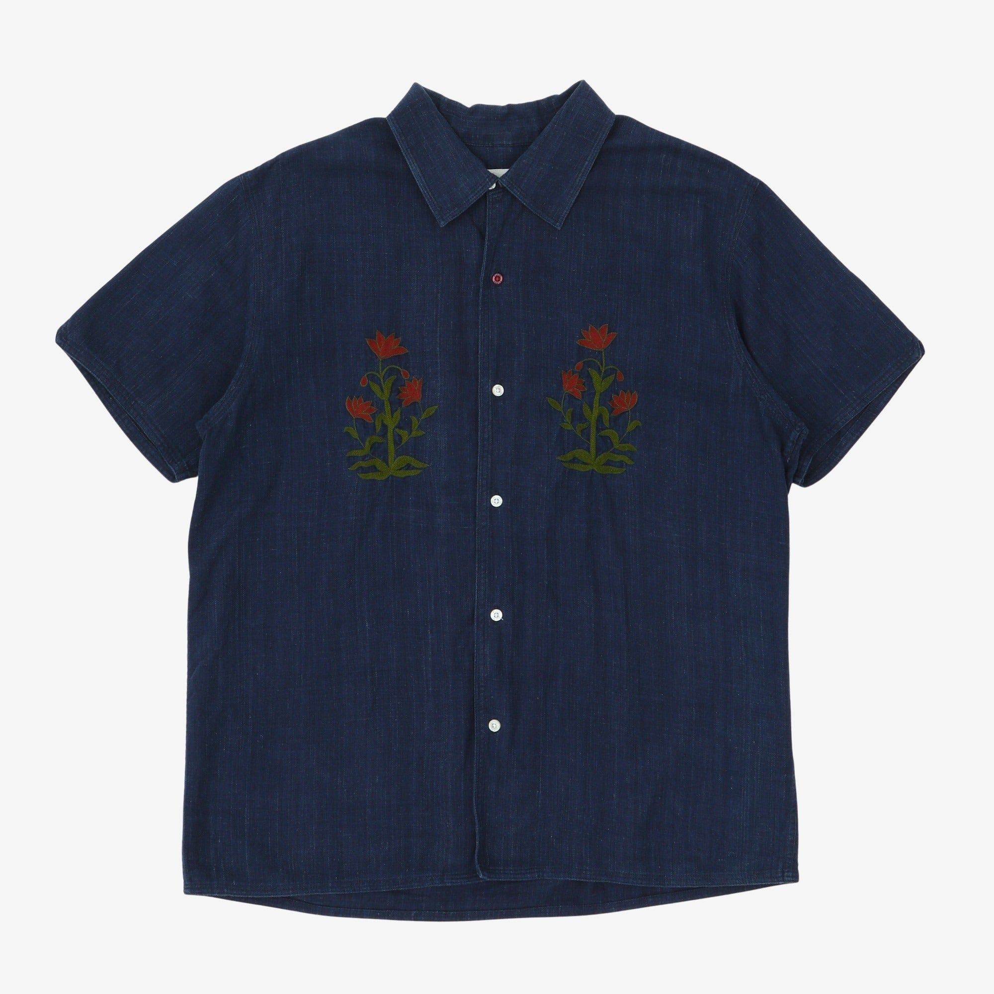 SS Floral Embroidered Shirt
