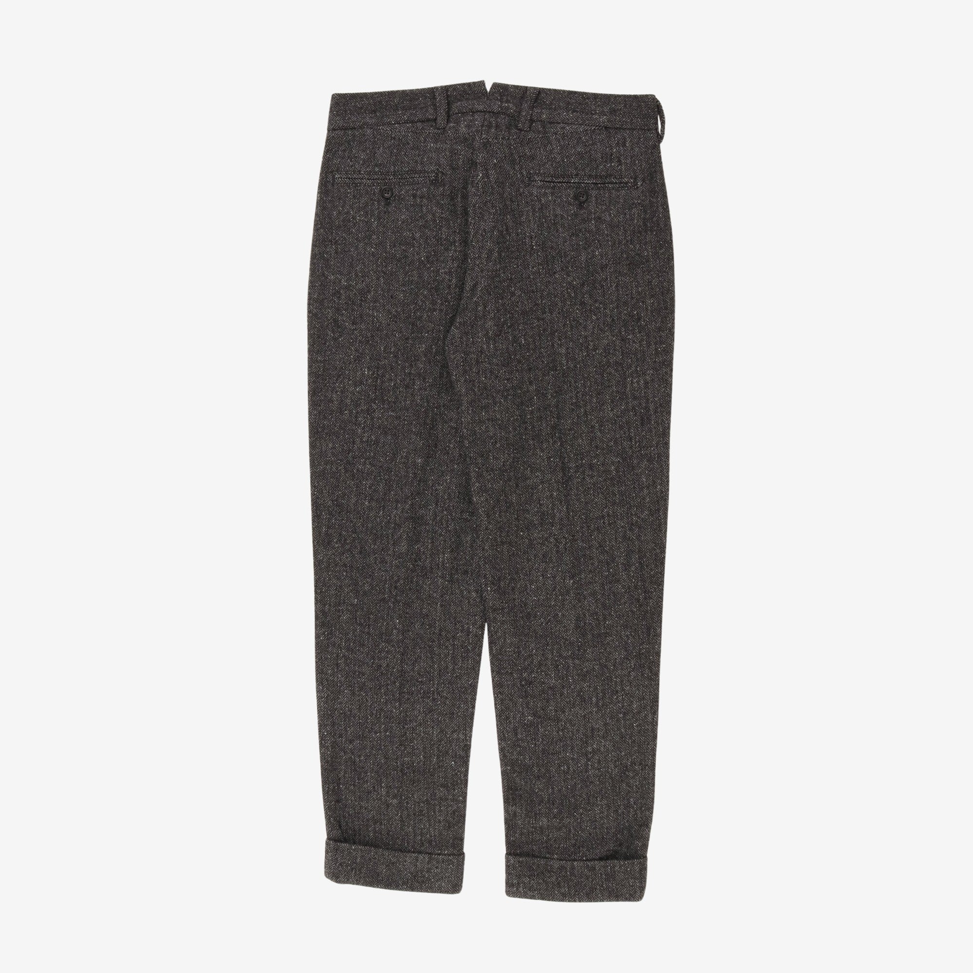 HBT Pleated Wool Blend Trousers