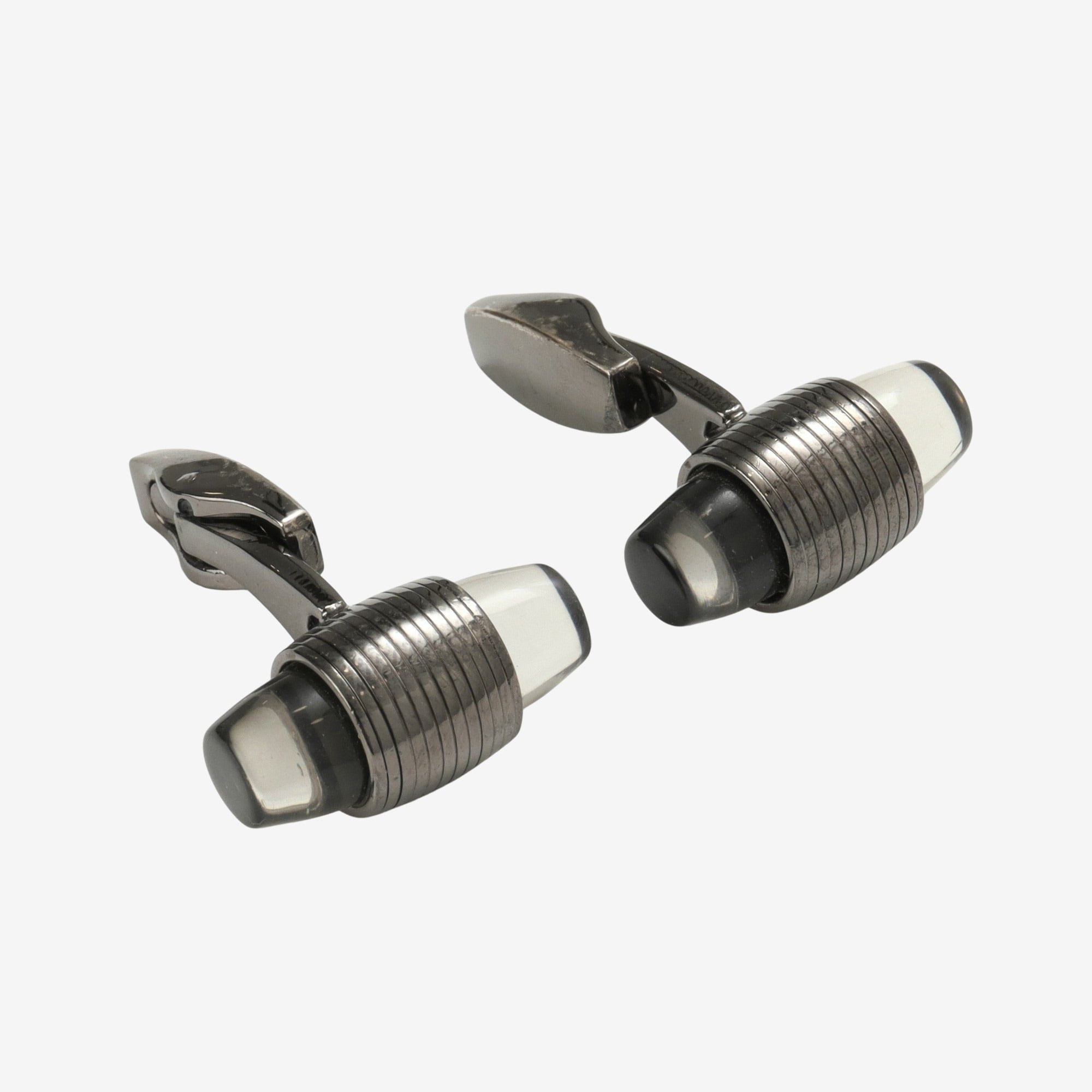 Glass Metal Cufflinks