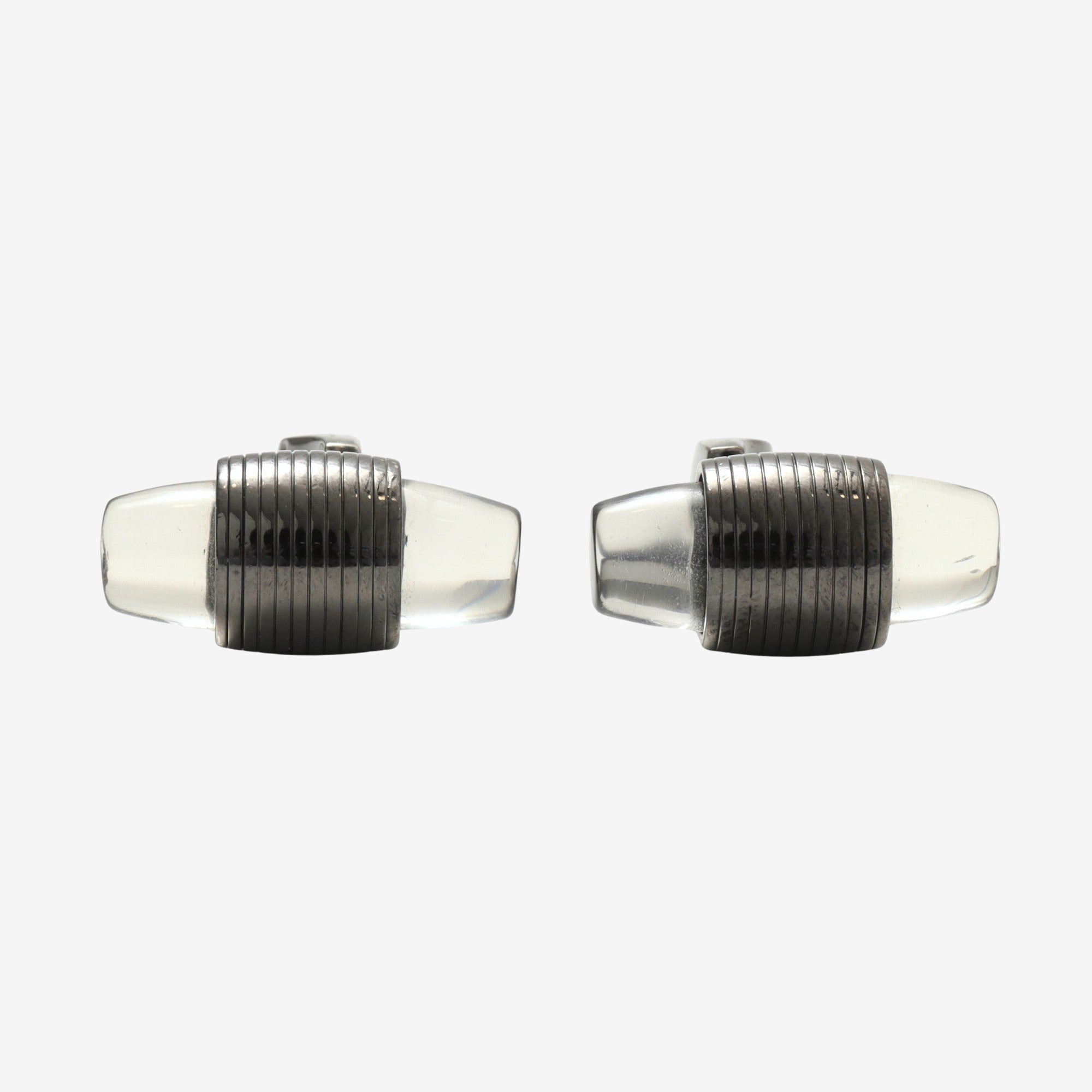 Glass Metal Cufflinks