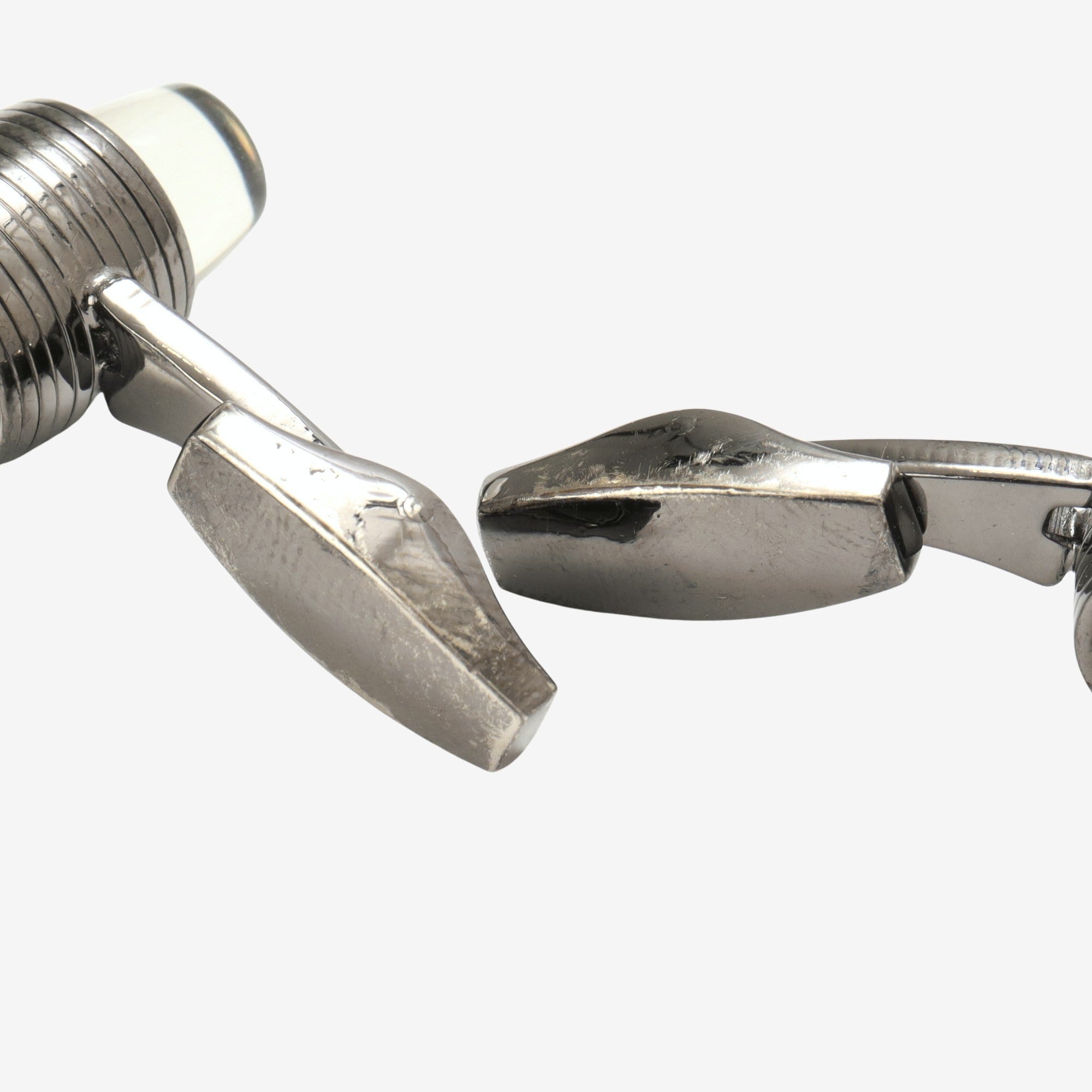 Glass Metal Cufflinks