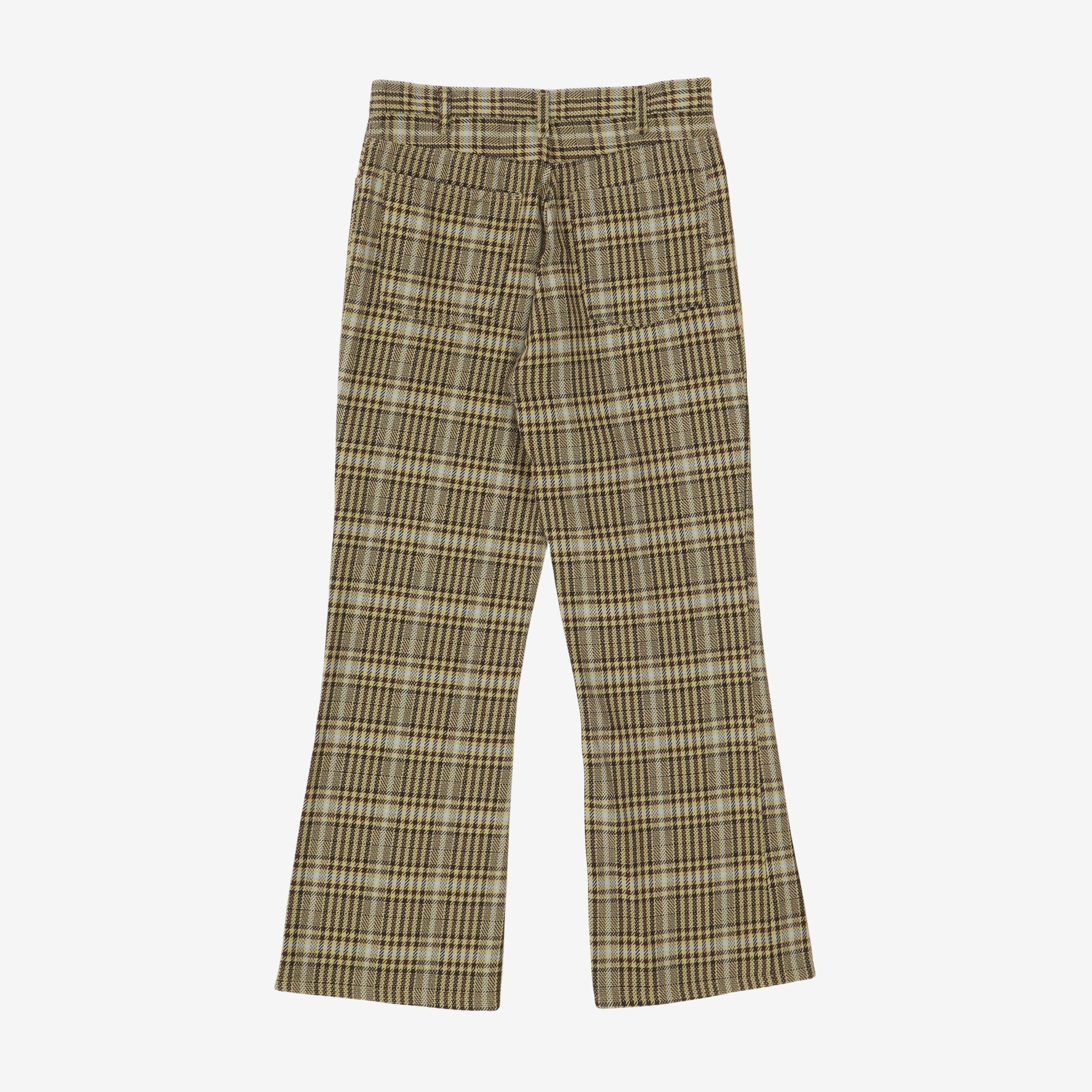 Check Flared Trousers (30W X 29L)