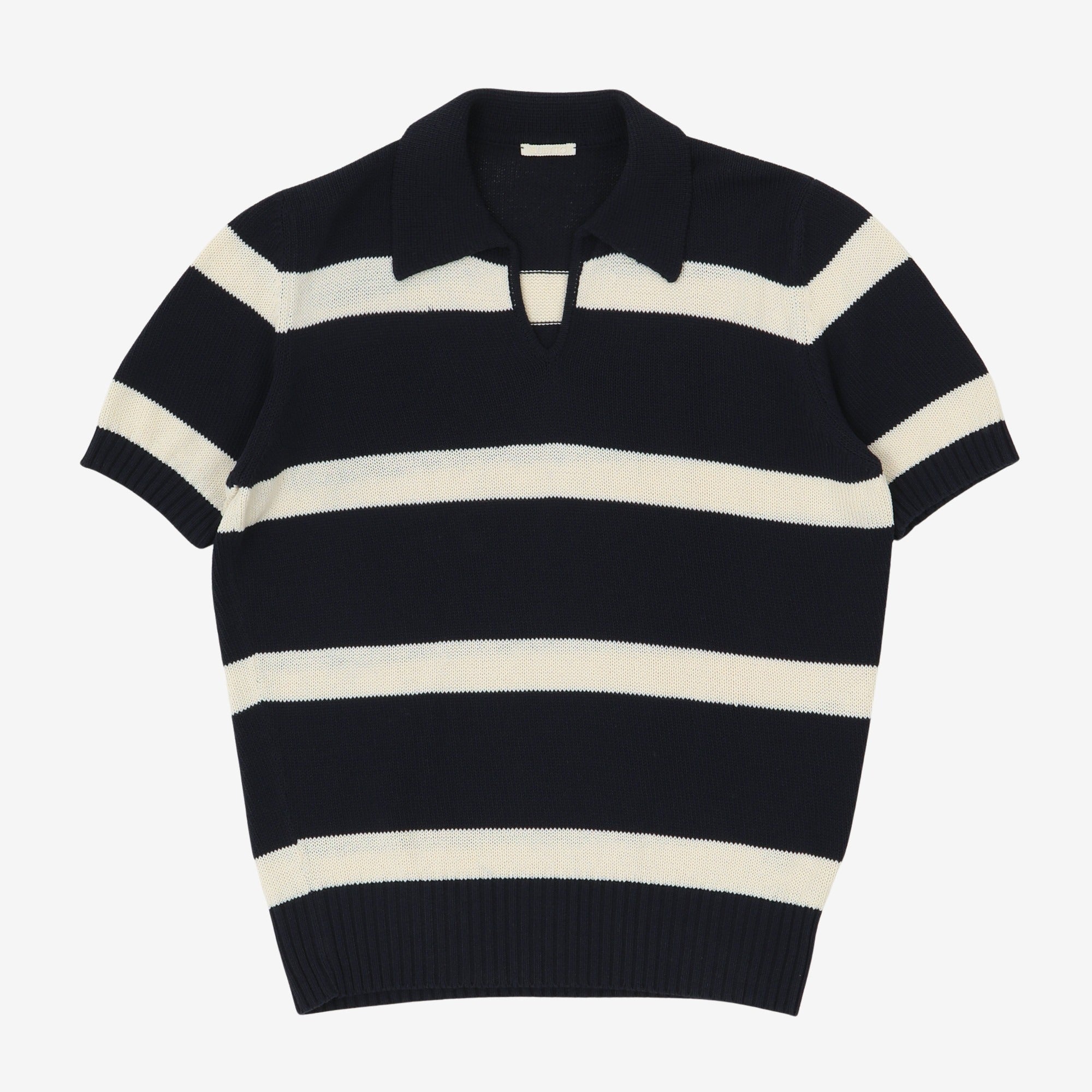 SS Knit Open Collar Polo