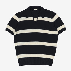 SS Knit Open Collar Polo